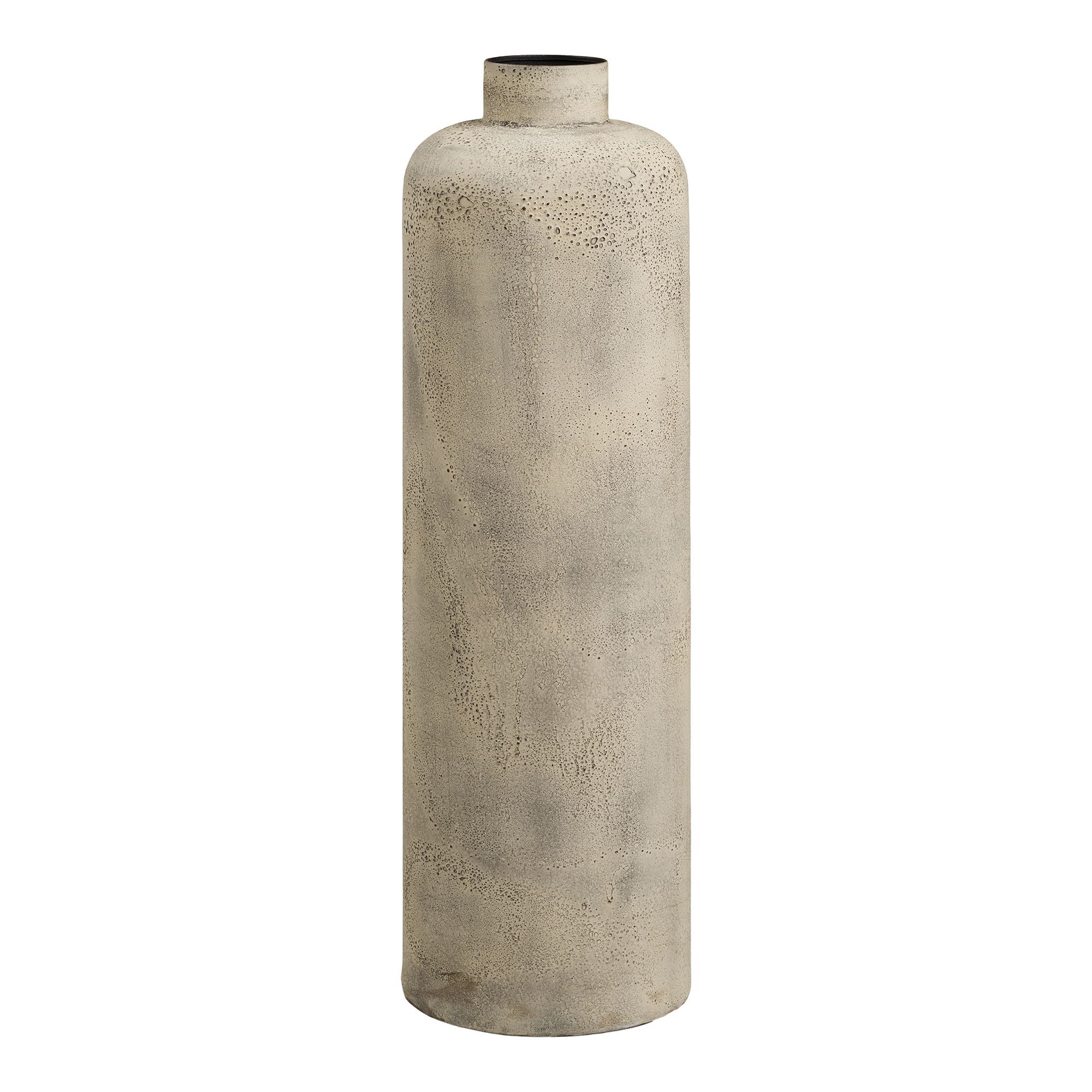 Doniczka dekoracyjna Hou ø24x78,5 cm metalowa beżowa