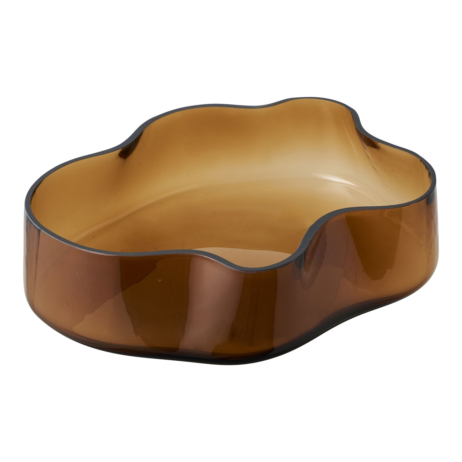Taca szklana Smokys 29,5x24x7 cm przydymiony brąz