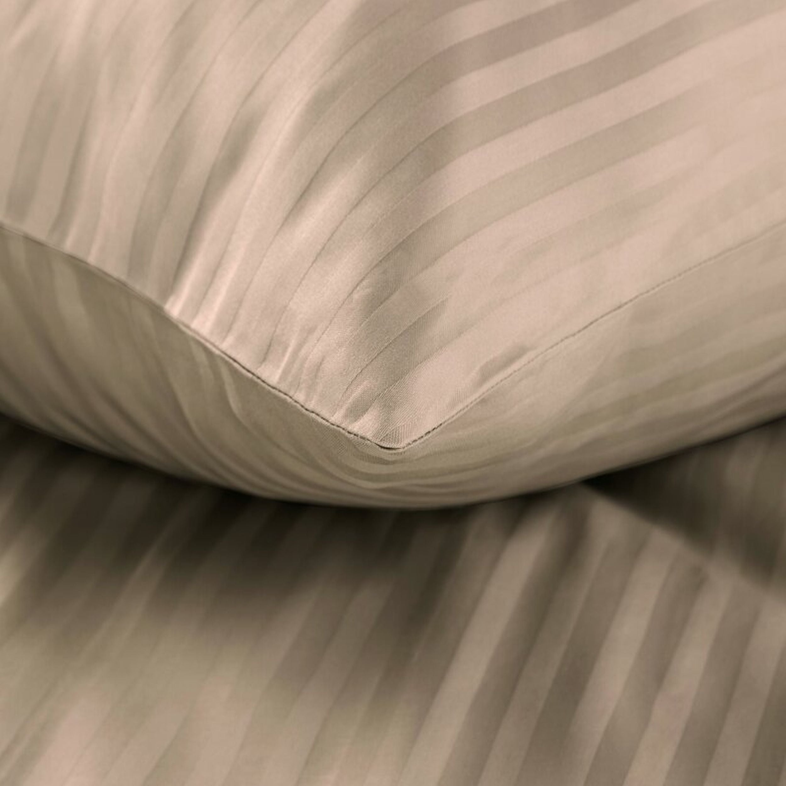 Komplet pościeli Vera 200x140 cm satyna bawełniana beżowa