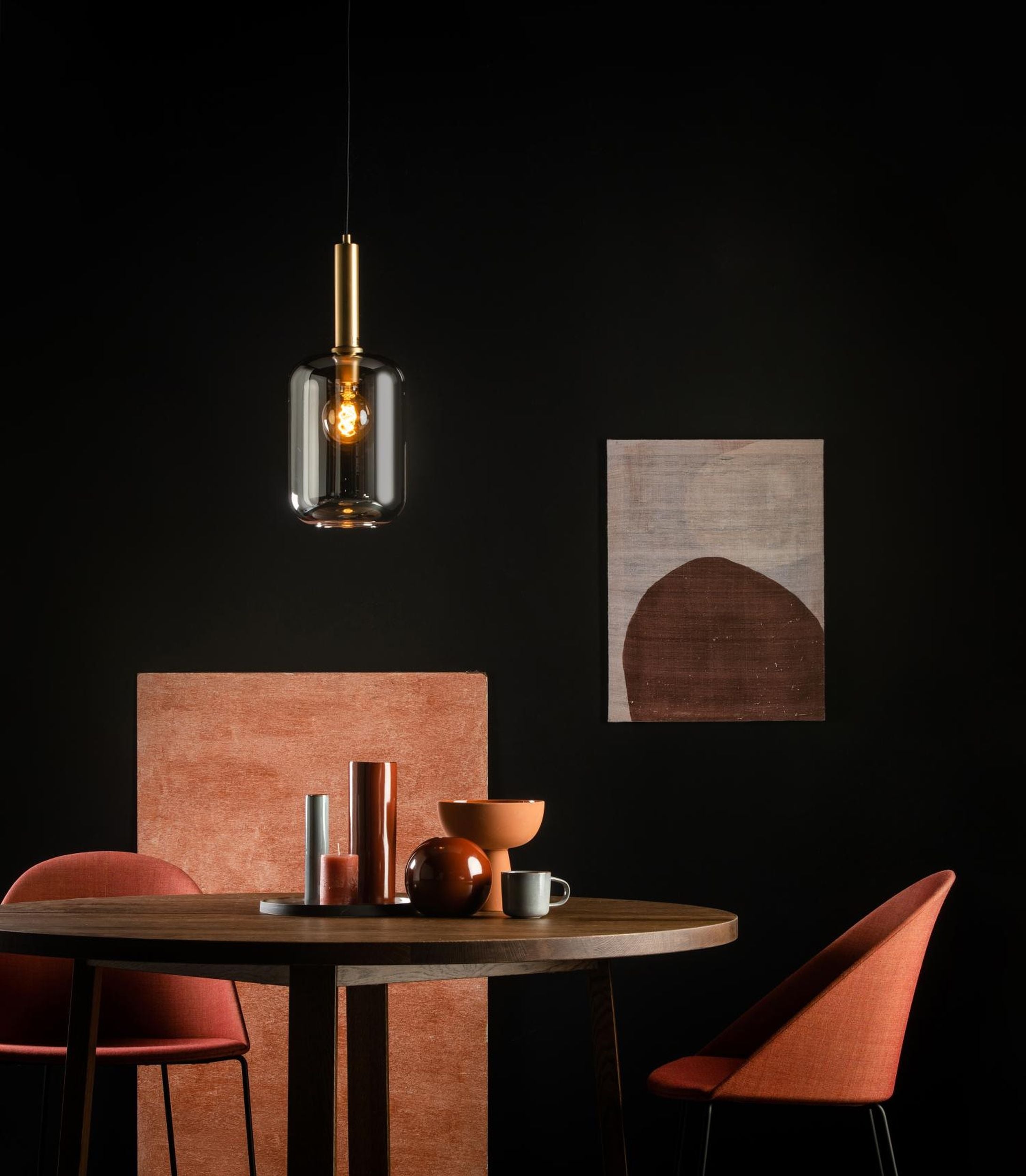 Lampa wisząca Joanet złoto-czarna