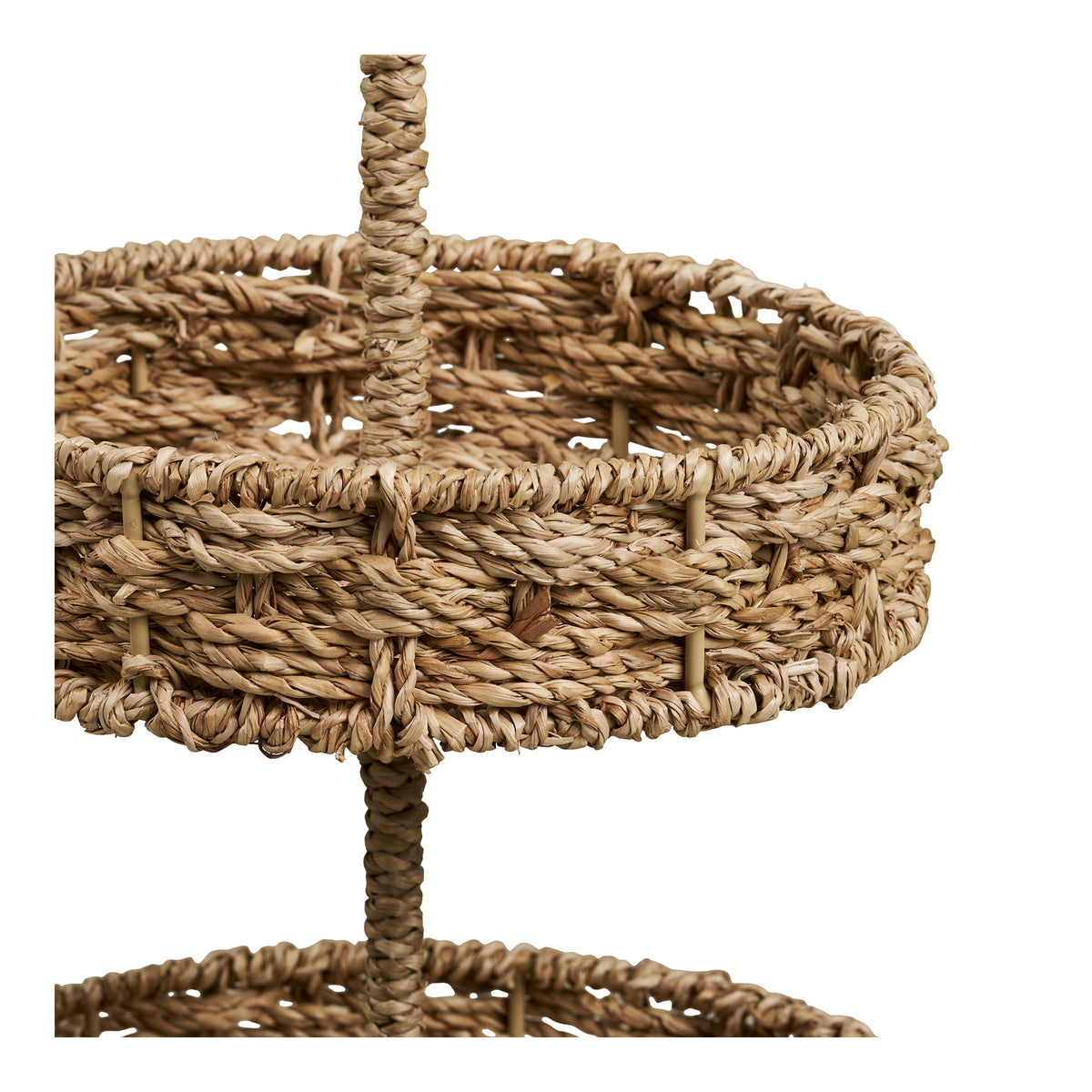Taca Rifbjerg ø25x40,5 cm z trawy morskiej beżowa - materiał włókno naturalne, styl boho
