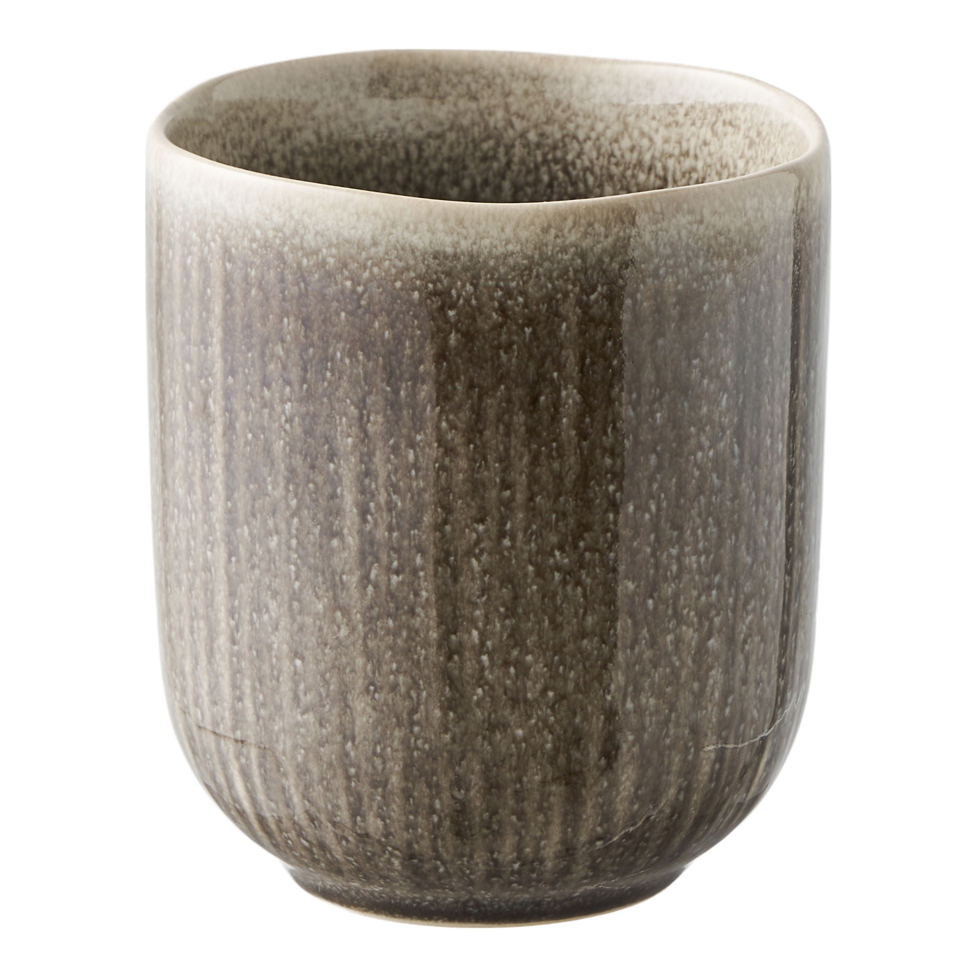 Zestaw 4 kubków Viola ø8x9,5 cm ceramiczne szare