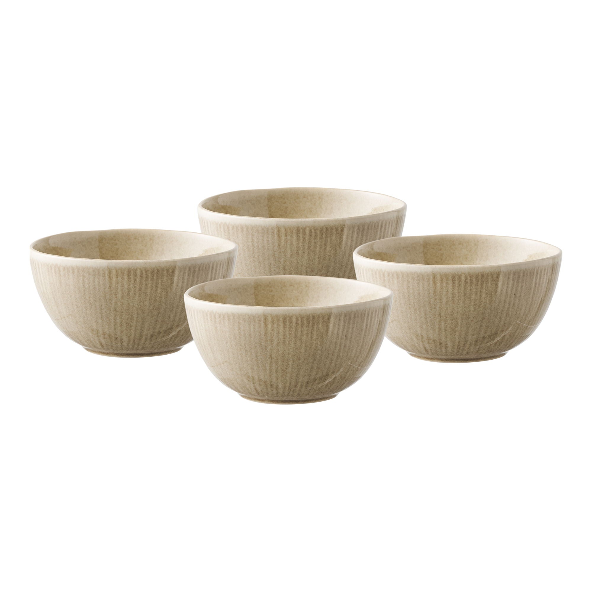 Zestaw 4 misek Viola ø14,5x7 cm ceramiczne beżowe