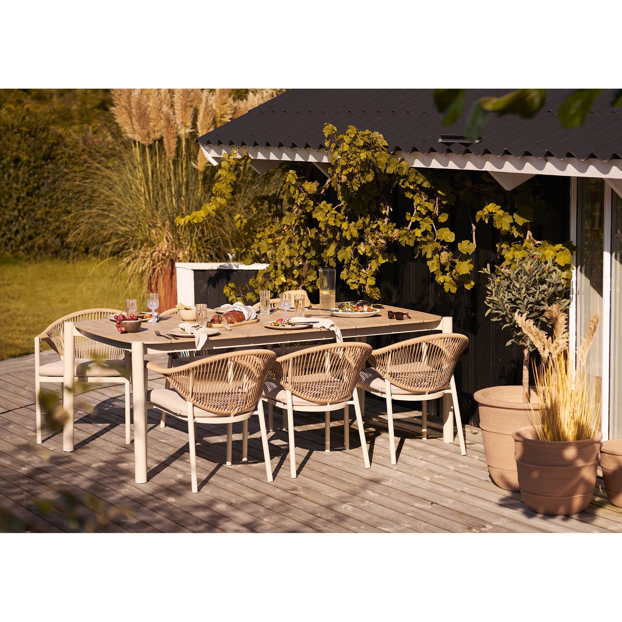 Zestaw 4 talerzy obiadowych Viola ø27 cm ceramiczne beżowe