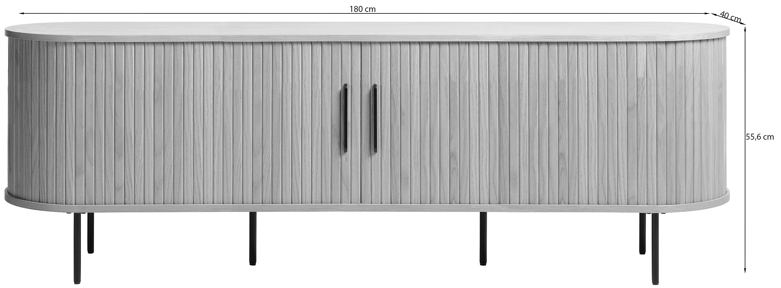 Szafka RTV Gativel 180 cm lamele dąb naturalny