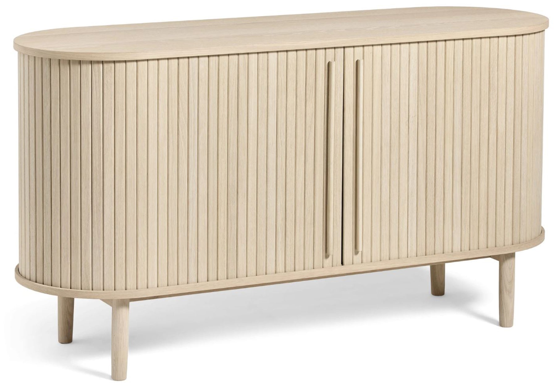 Komoda Meta 140 cm lamele dąb bielony