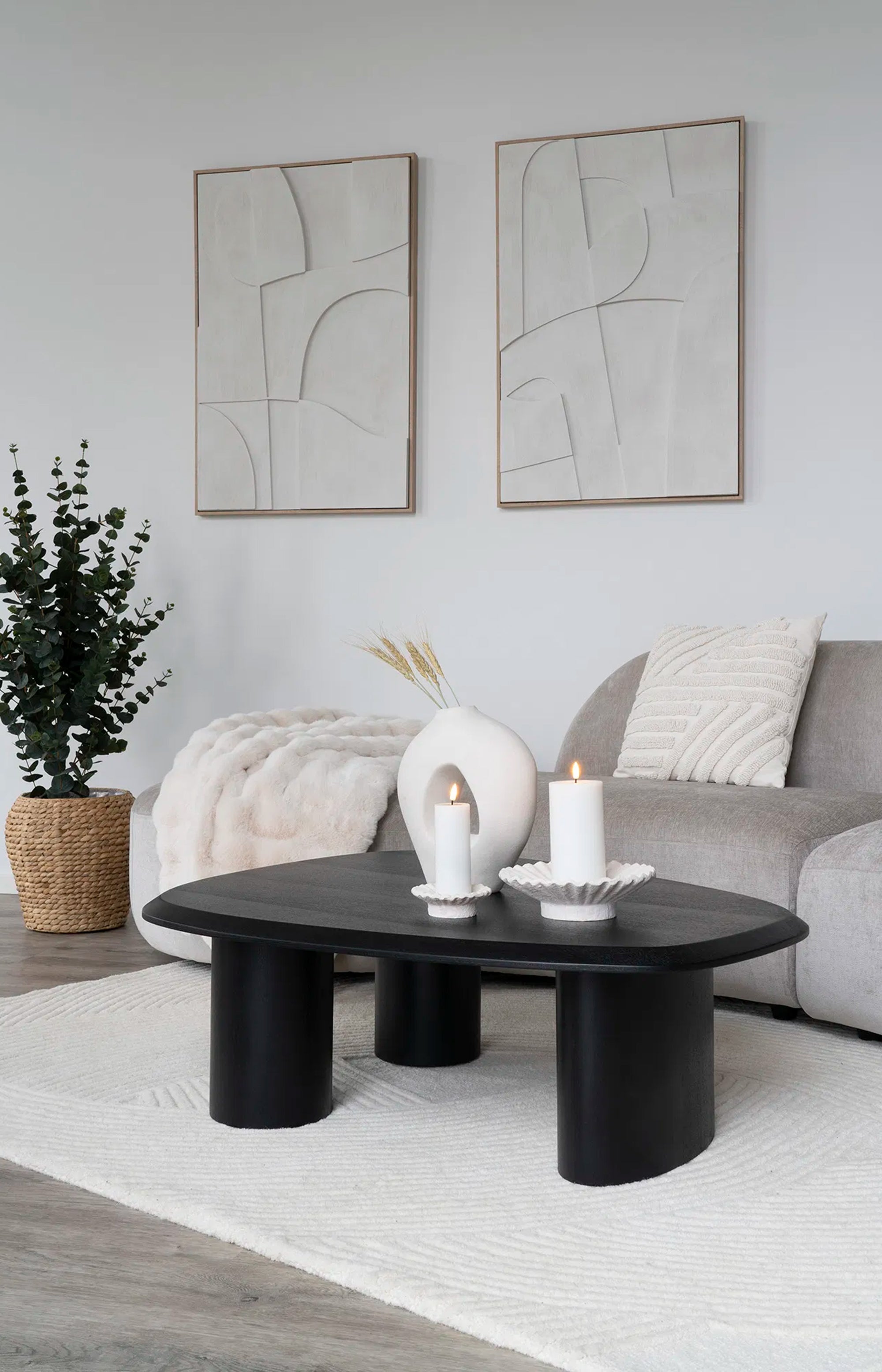 Obraz Chatory 60x90 cm II biały