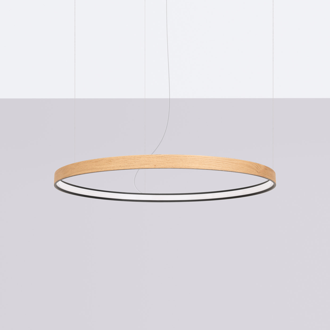 Żyrandol Rio Eik LED 78 cm naturalne drewno 3000K