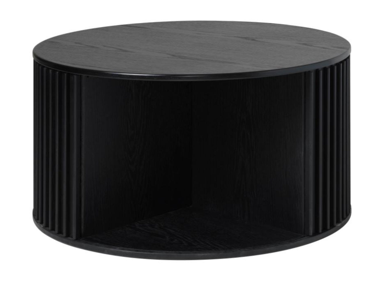 Stolik kawowy Ovitties 85 cm - materiał płyta fornirowana, kolor czarny