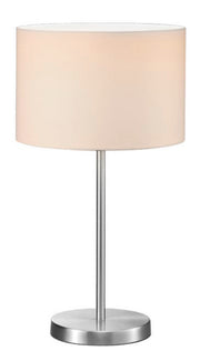 Lampa stołowa Hotel 55 cm biało-srebrna