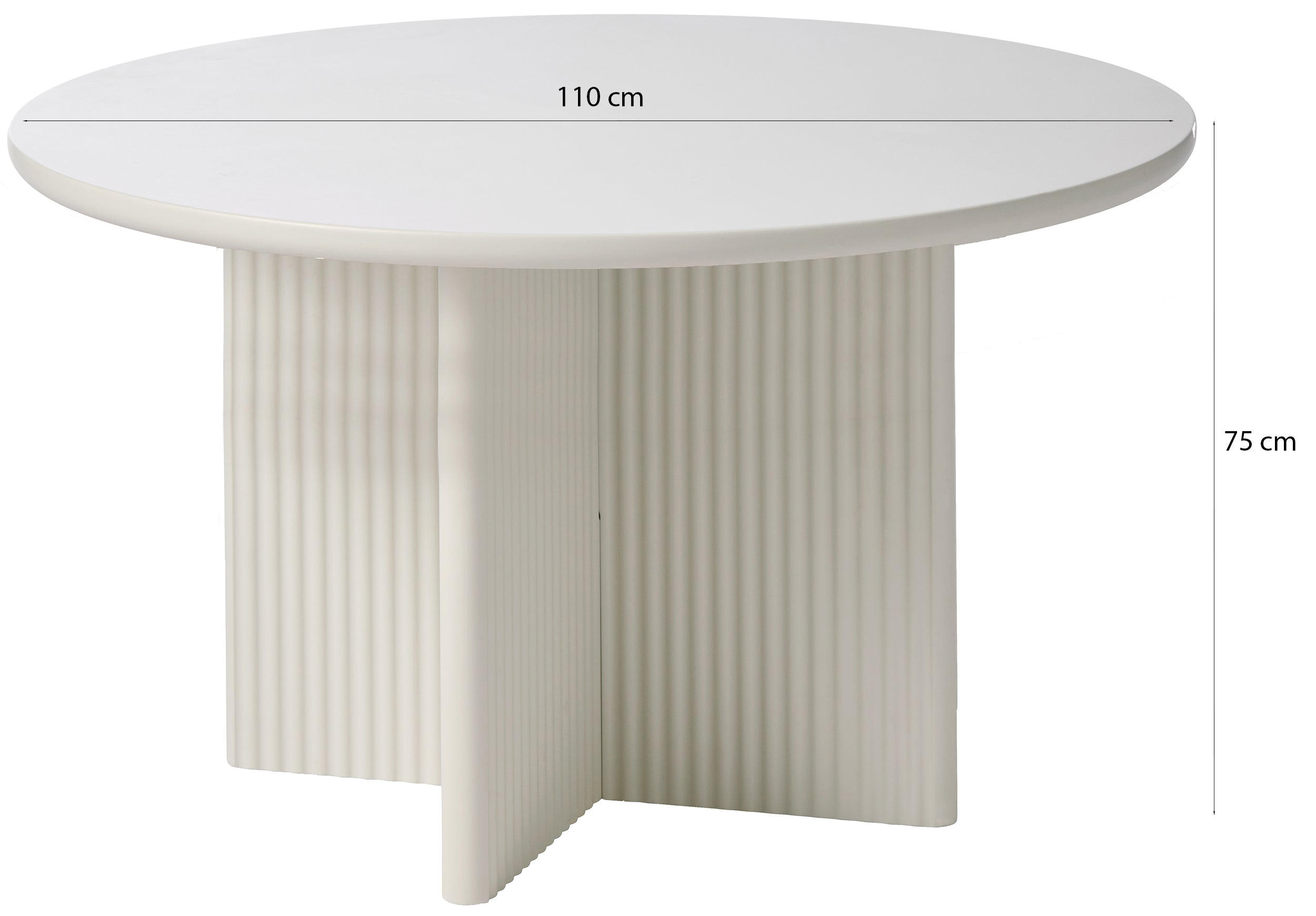 Stół okrągły Athenise 110 cm podstawa krzyżowa - szerokość 110 cm