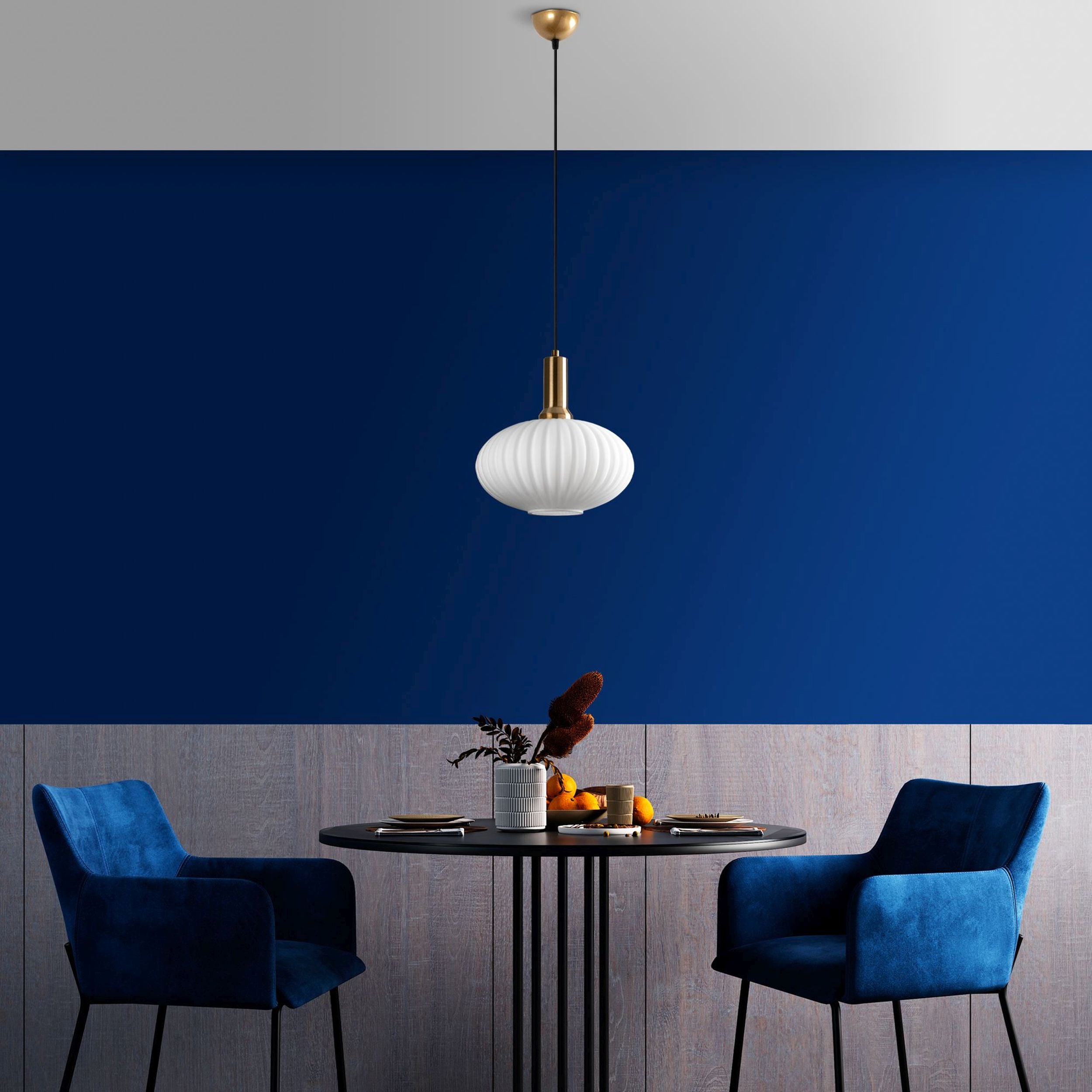 Lampa wisząca Asker 30 cm biało-złota