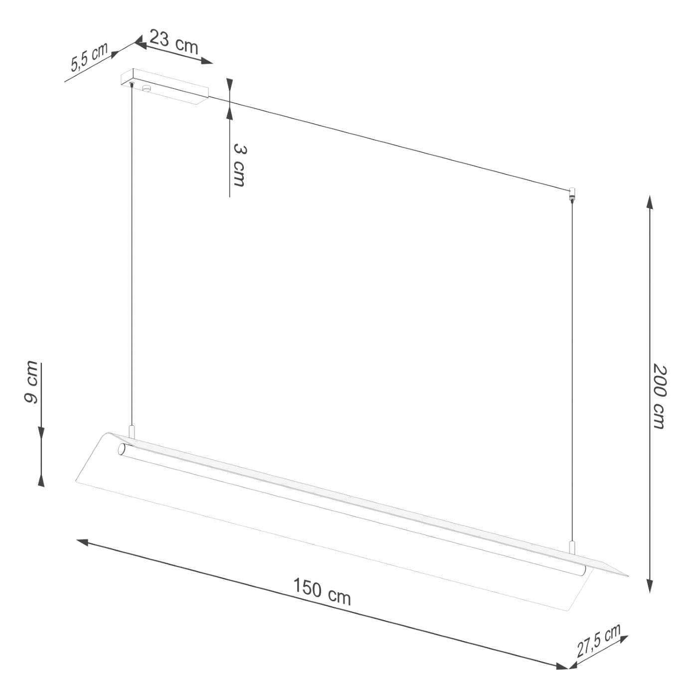 Lampa wisząca Elva LED beżowa 4000K