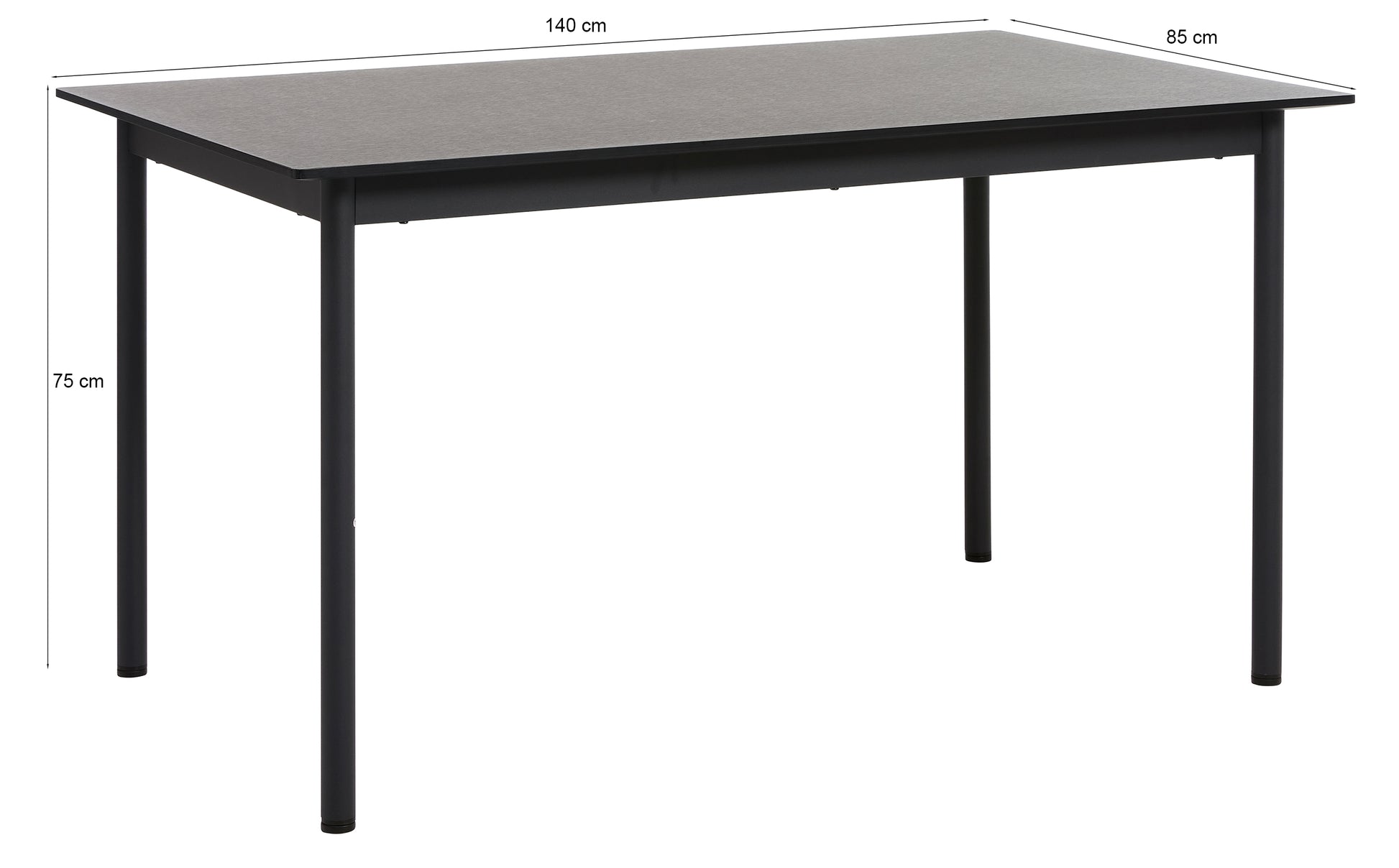 Stół do jadalni Mogest 140x85 cm dąb czarny - kolor dąb czarny