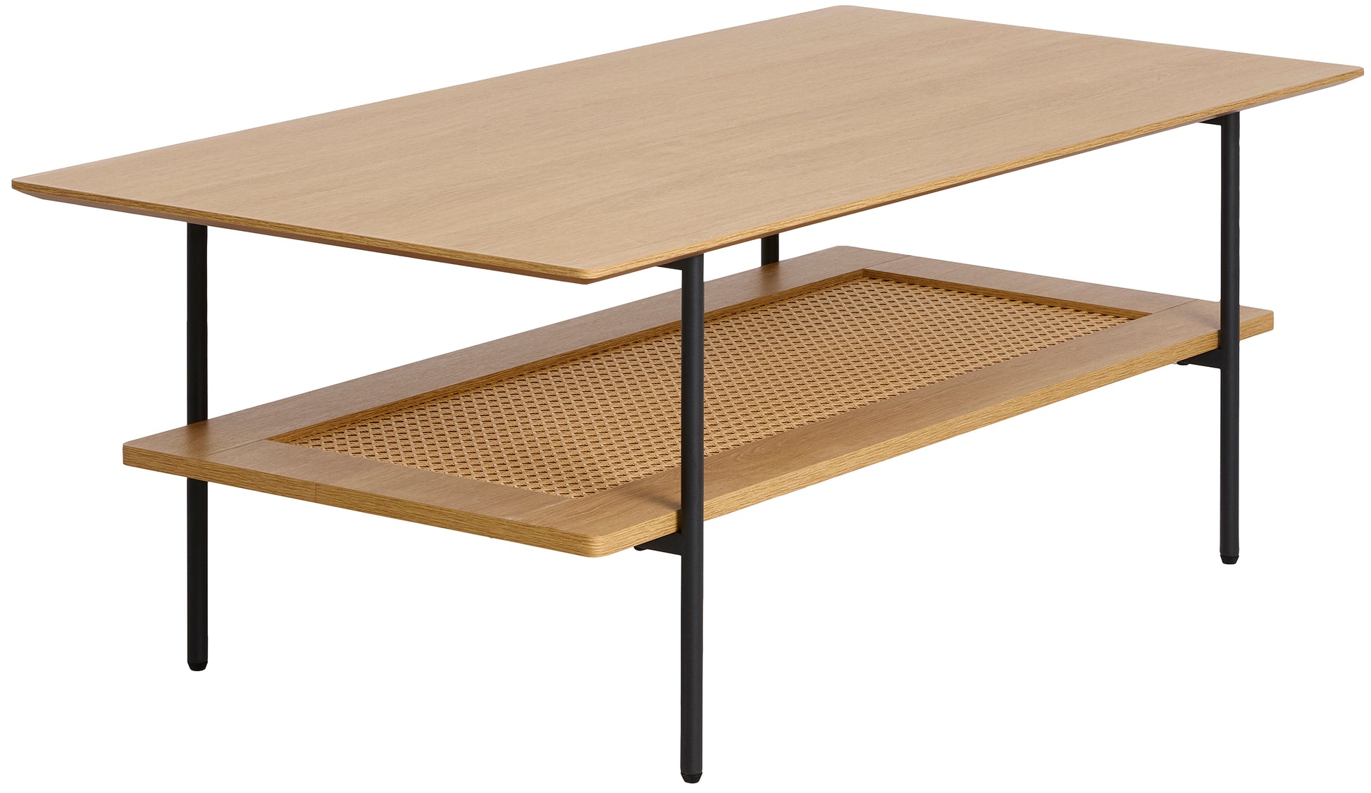 Stolik kawowy Mogest 110x55 cm dąb naturalny z półką