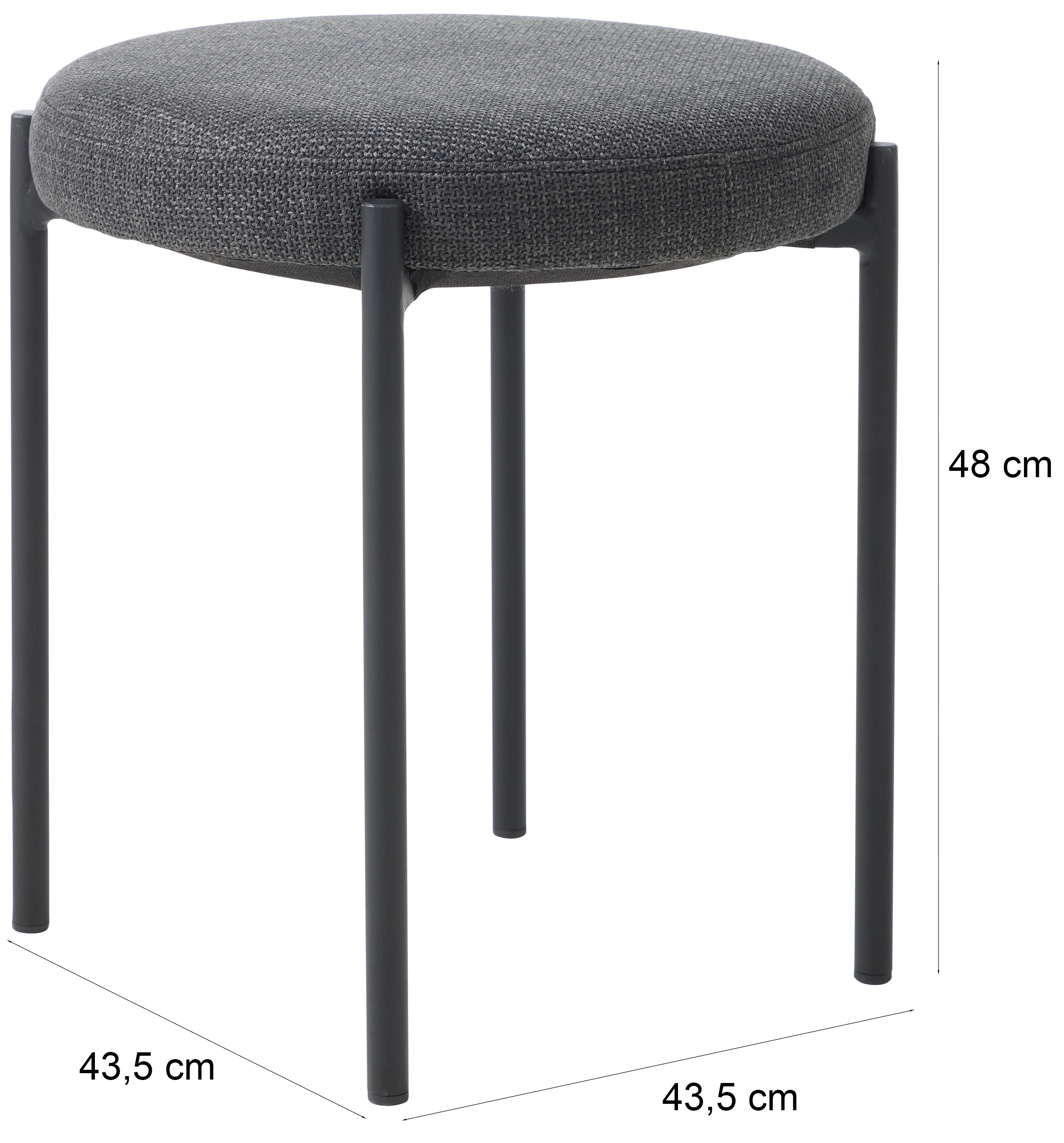 Taboret z tapicerowanym siedziskiem Pelican kremowy