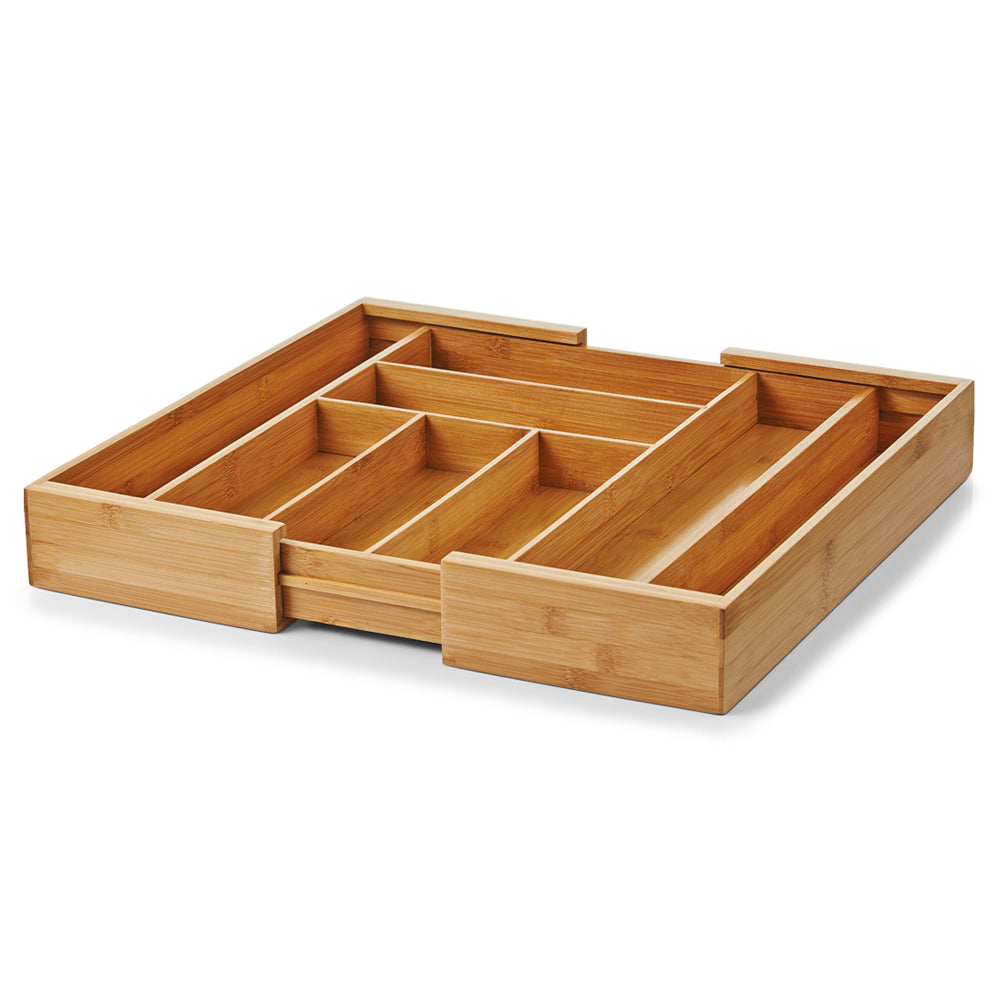 Organizer do szuflady Wondle regulowany z bambusa 35-58x43,6 cm