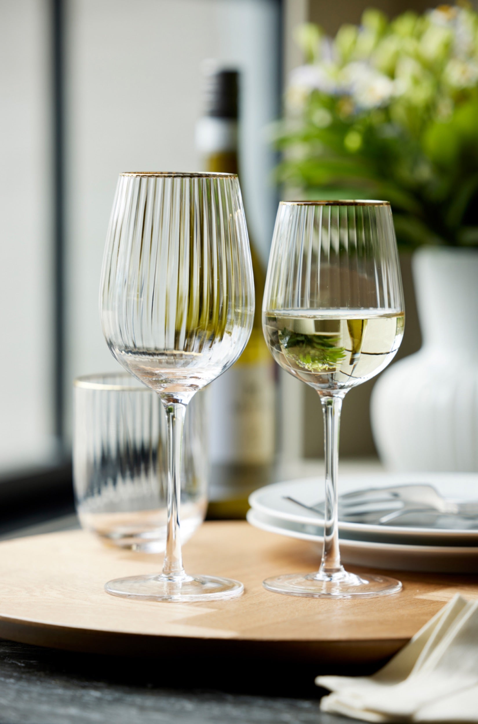 Zestaw 4 kieliszków do czerwonego wina Palermo 400 ml złote