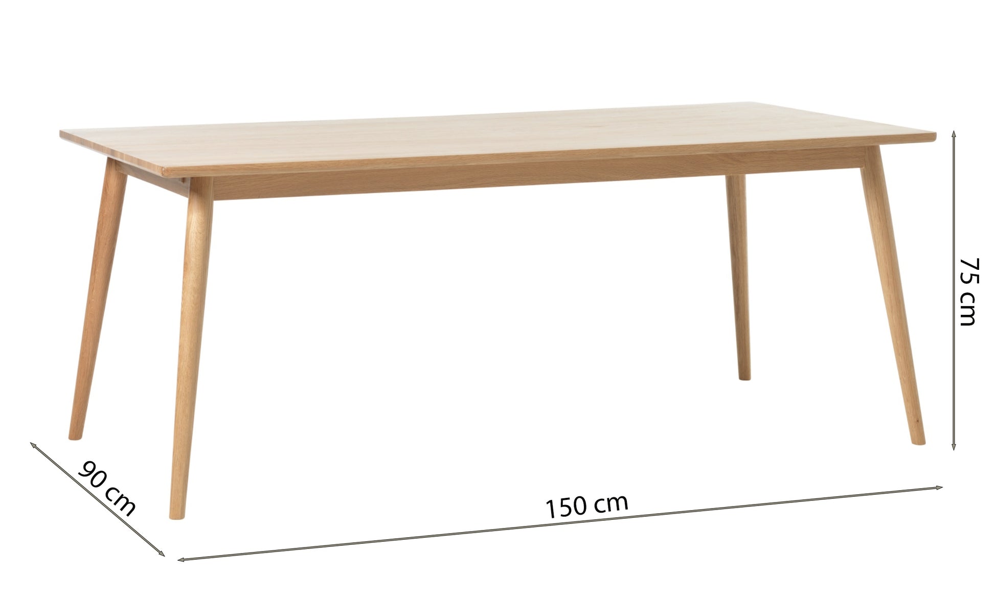 Stół do jadalni Visimmy 90x150 cm - rattan syntetyczny