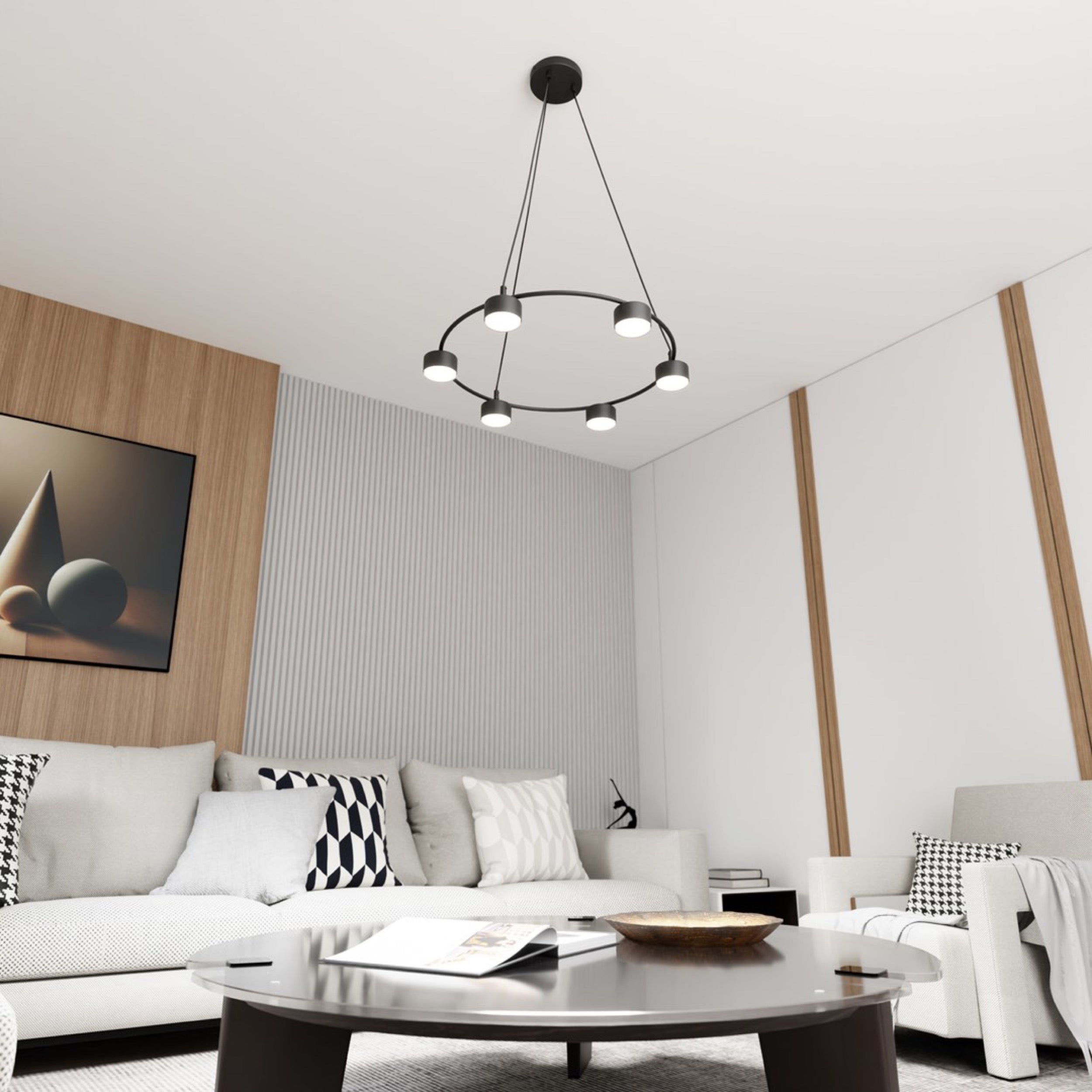 Lampa sufitowa Starlit x6 czarna