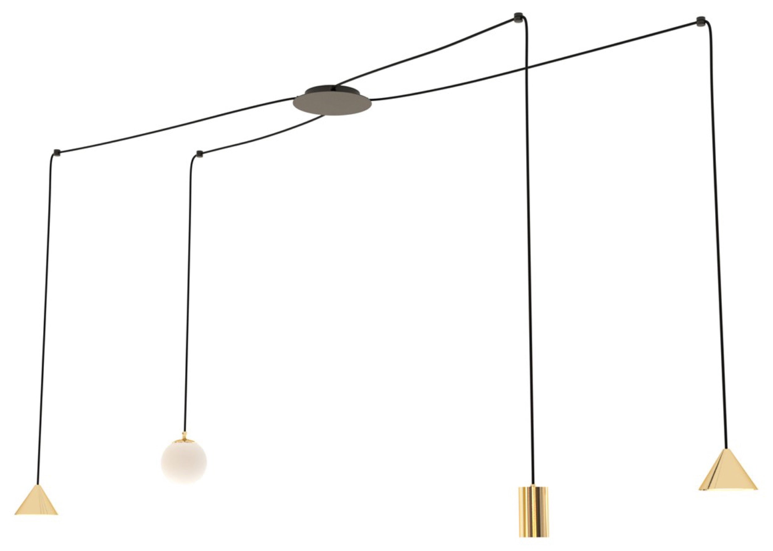 Lampa sufitowa Fuji x4 złota