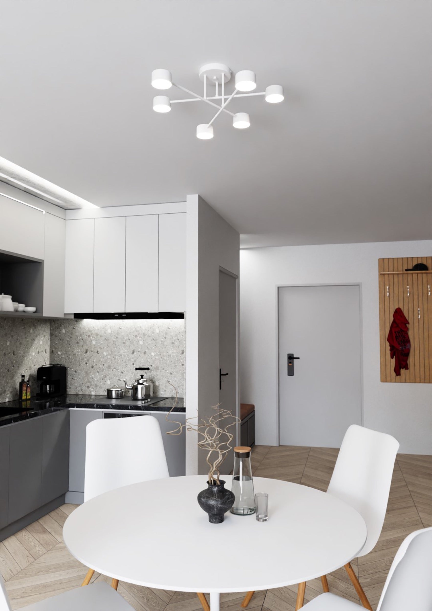 Lampa sufitowa Hallo x6 biała