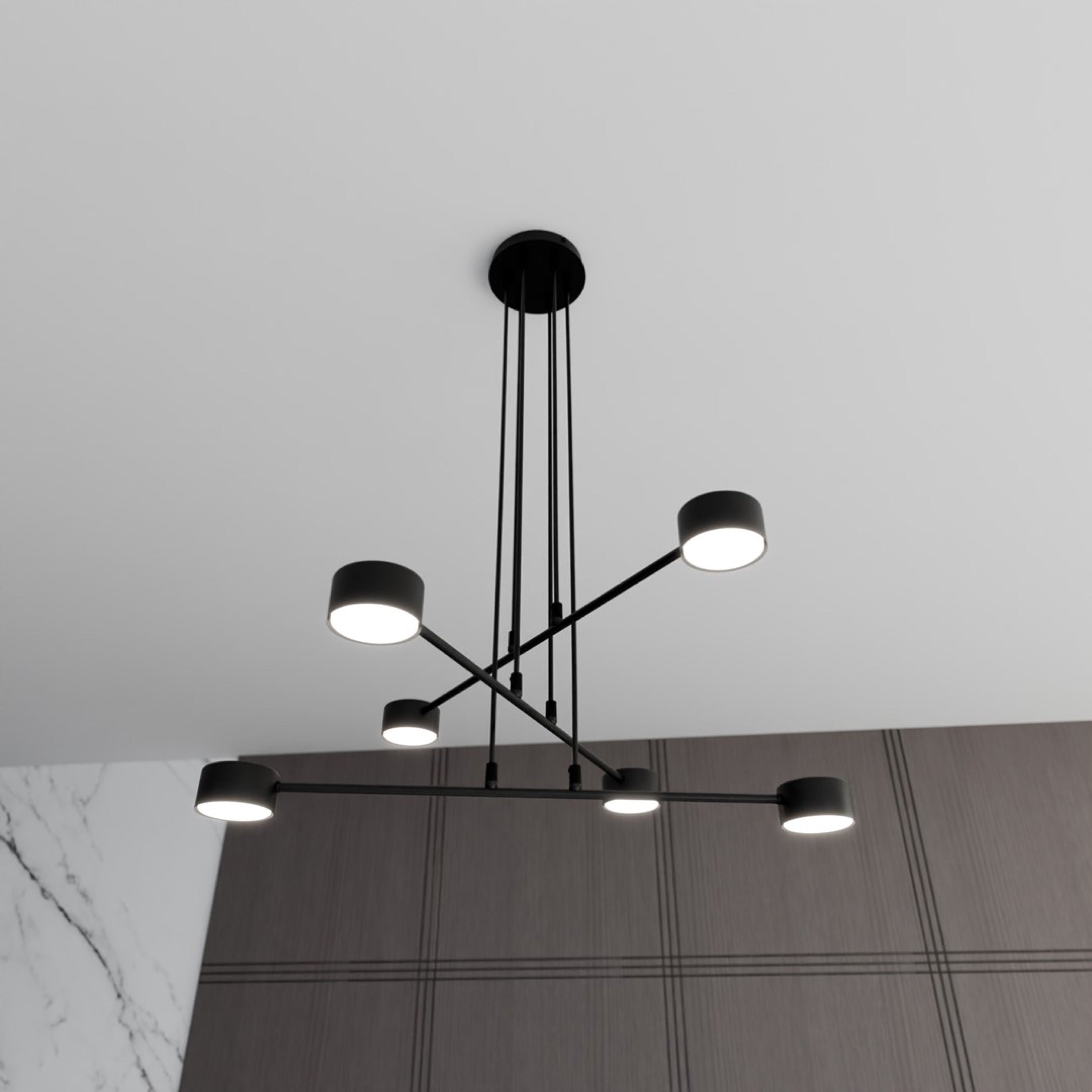 Lampa sufitowa Modus x6 czarna
