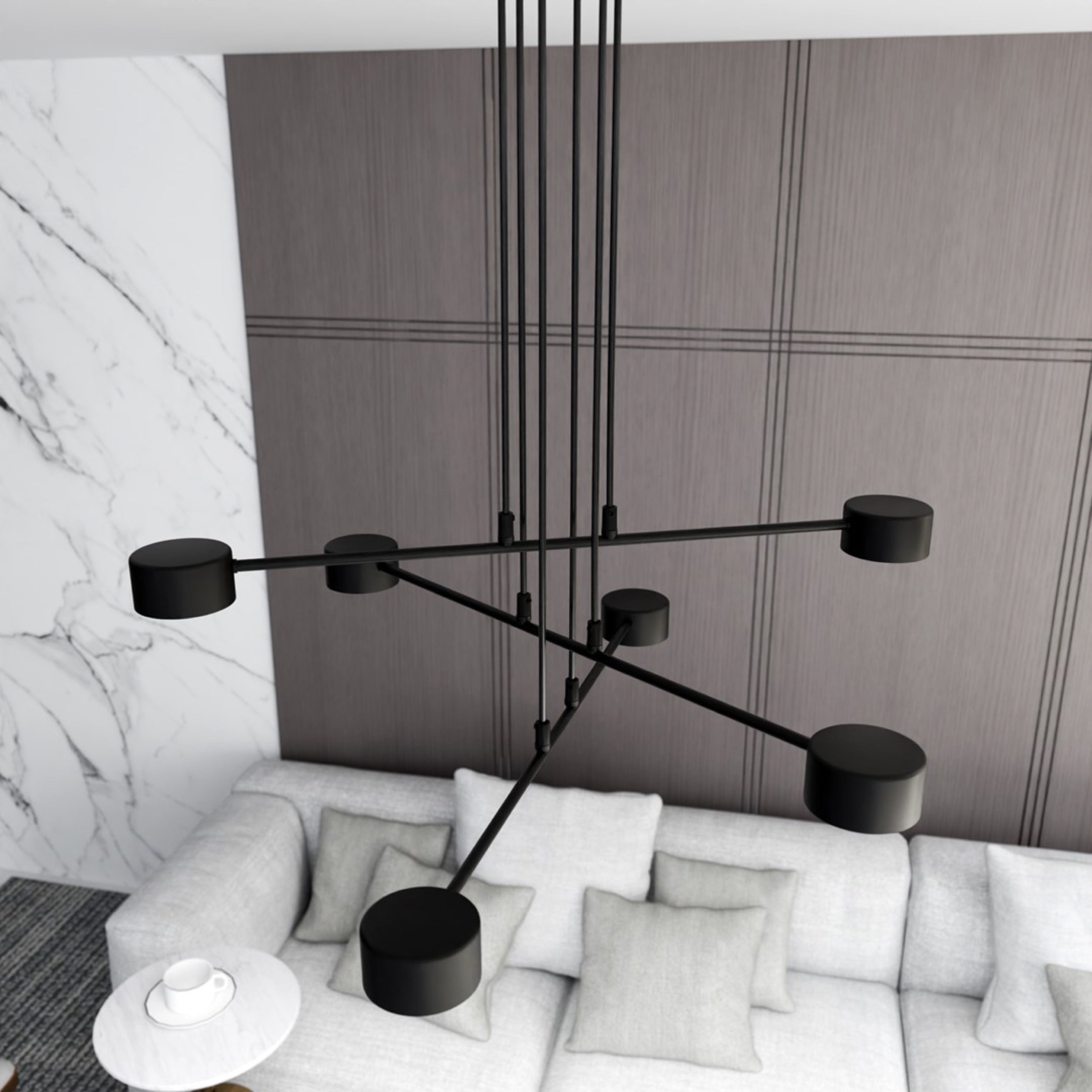 Lampa sufitowa Modus x6 czarna