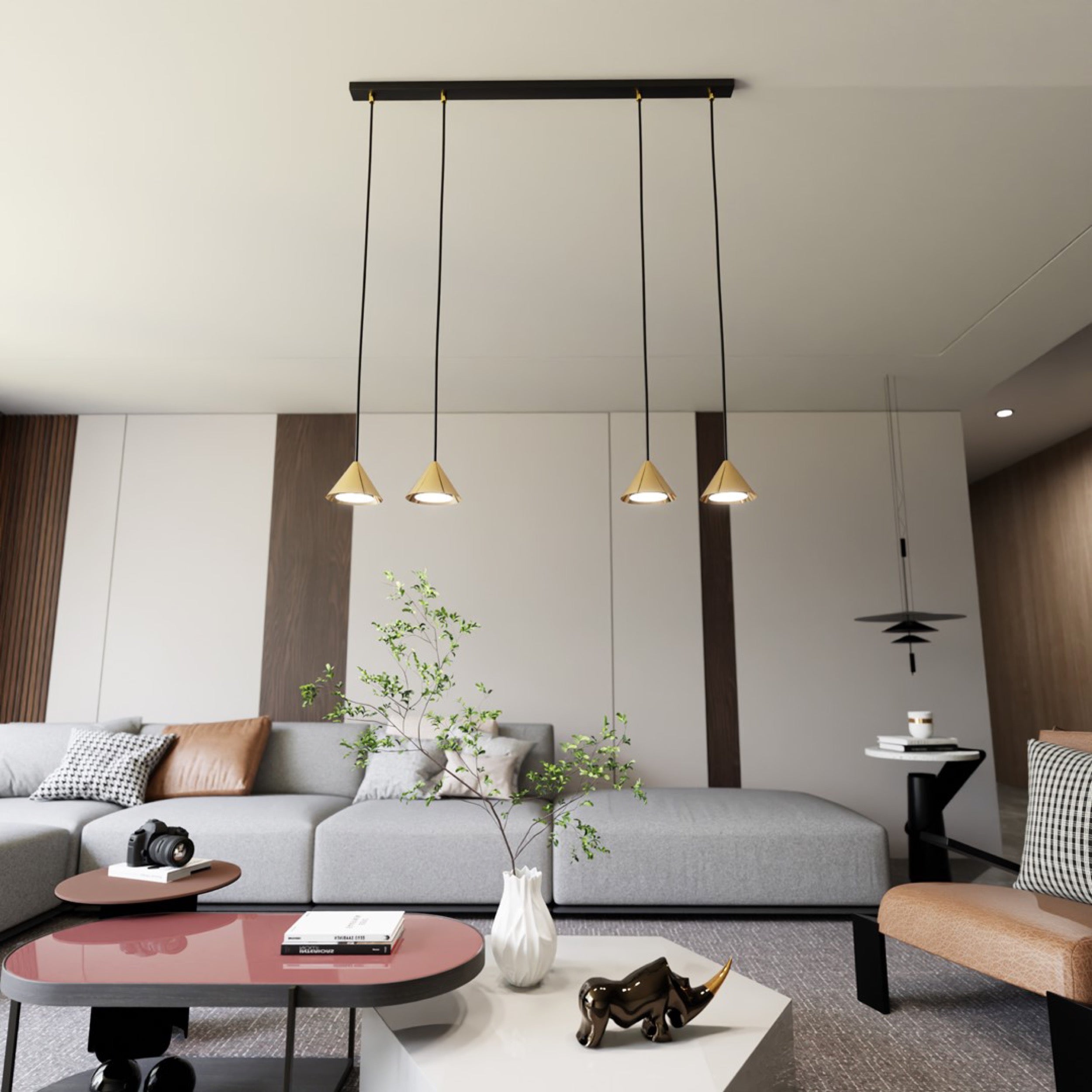 Lampa sufitowa Elit II x4 złota