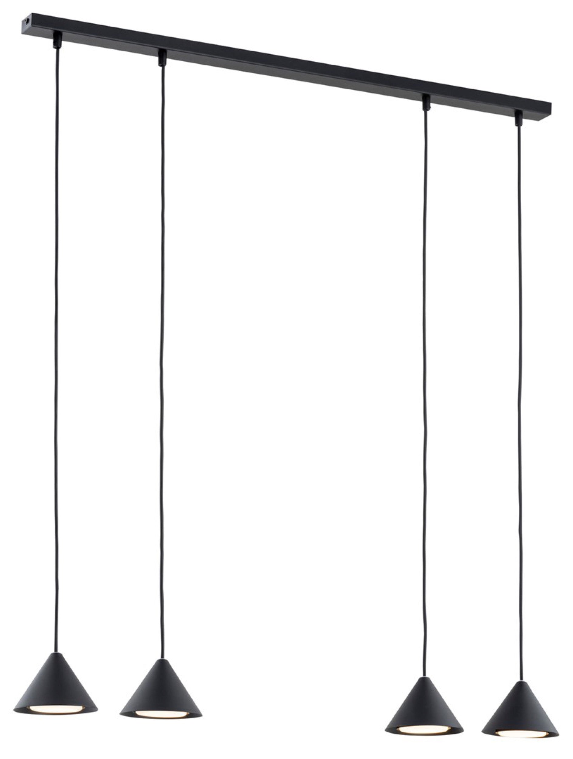 Lampa sufitowa Elit II x4 czarna
