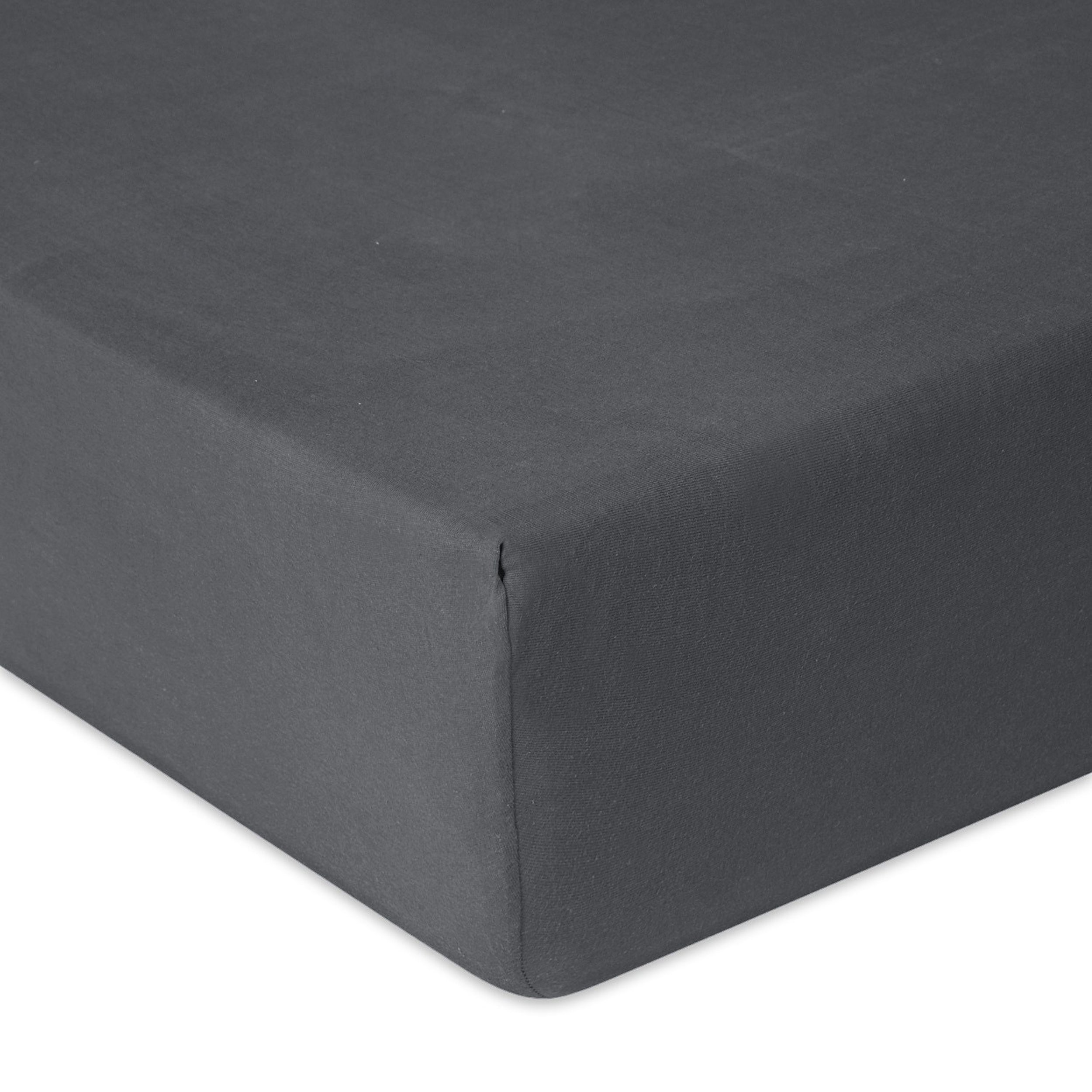 Prześcieradło jersey Herrent z gumą na materac 220x200 cm grafitowe