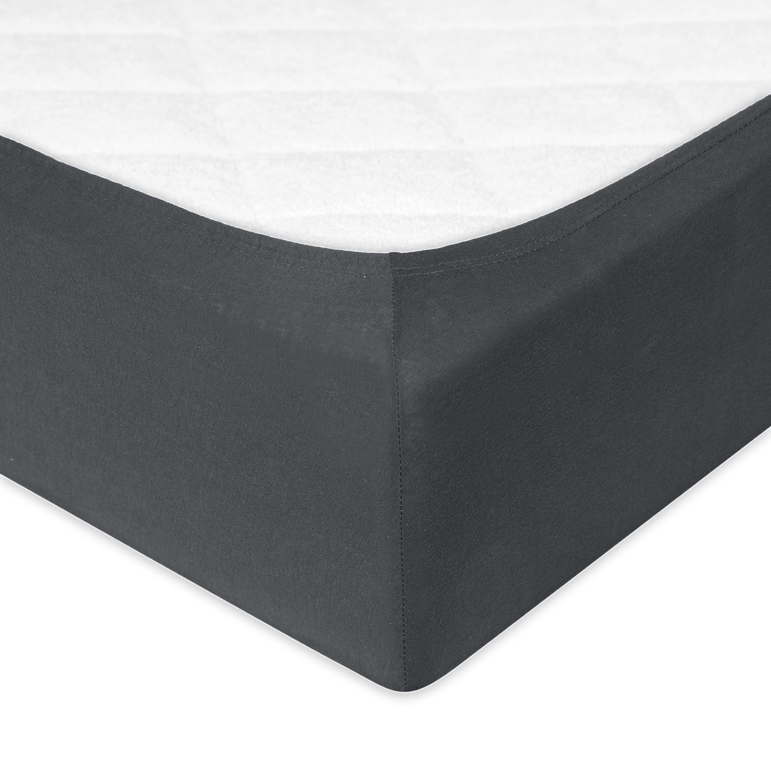 Prześcieradło jersey Herrent z gumą na materac 90x200 cm grafitowe