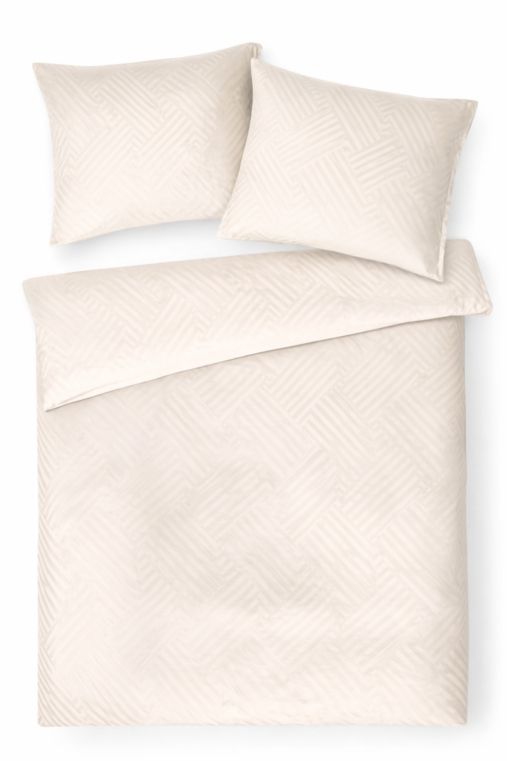 Komplet pościeli z adamaszku Altasoma 160x200 z dwiema poszewkami na poduszkę 70x80 cm ivory