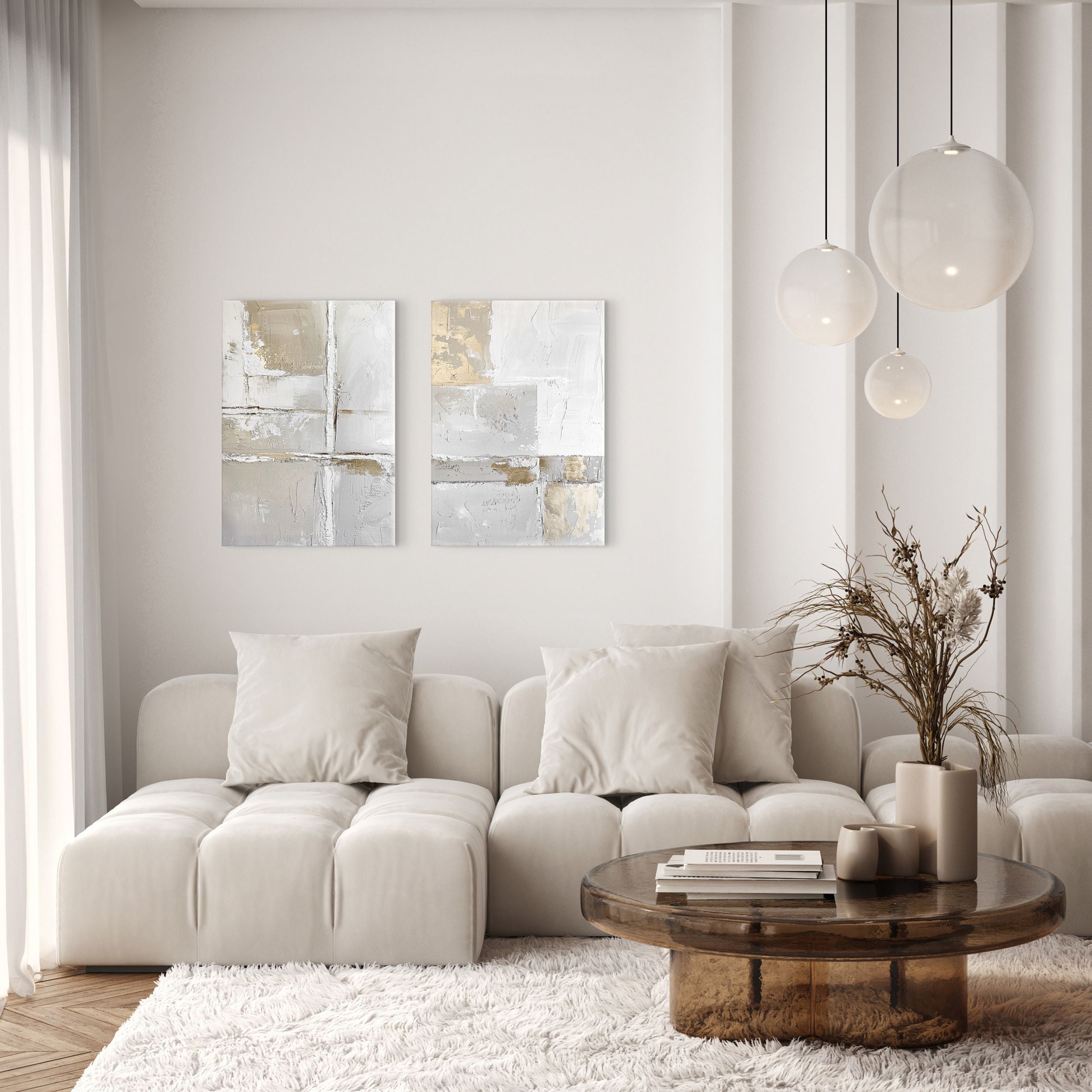 Zestaw 2 obrazów Sail 70x50 cm z ręcznie malowanymi elementami