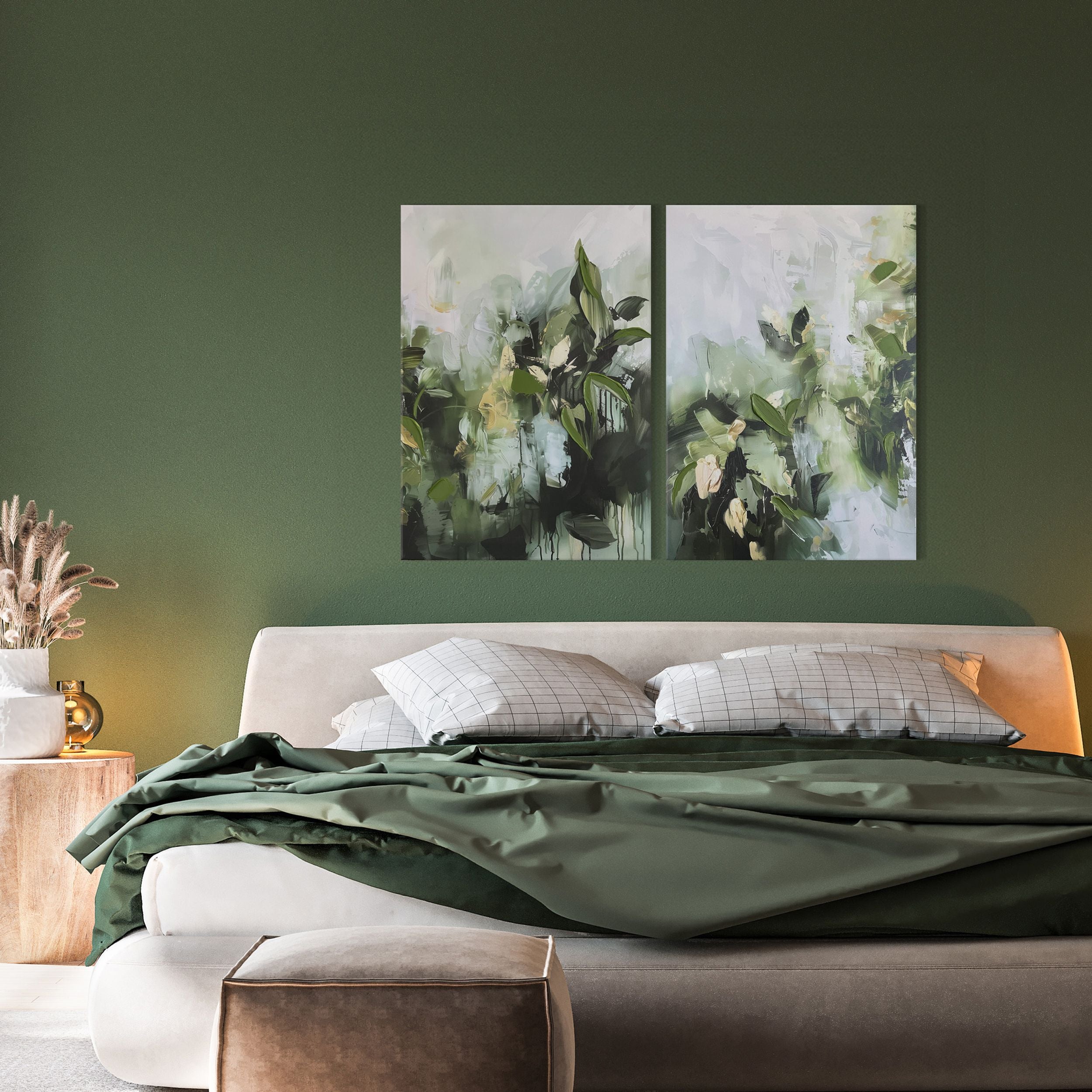 Zestaw 2 obrazów Myrtle 70x50 cm z ręcznie malowanymi elementami