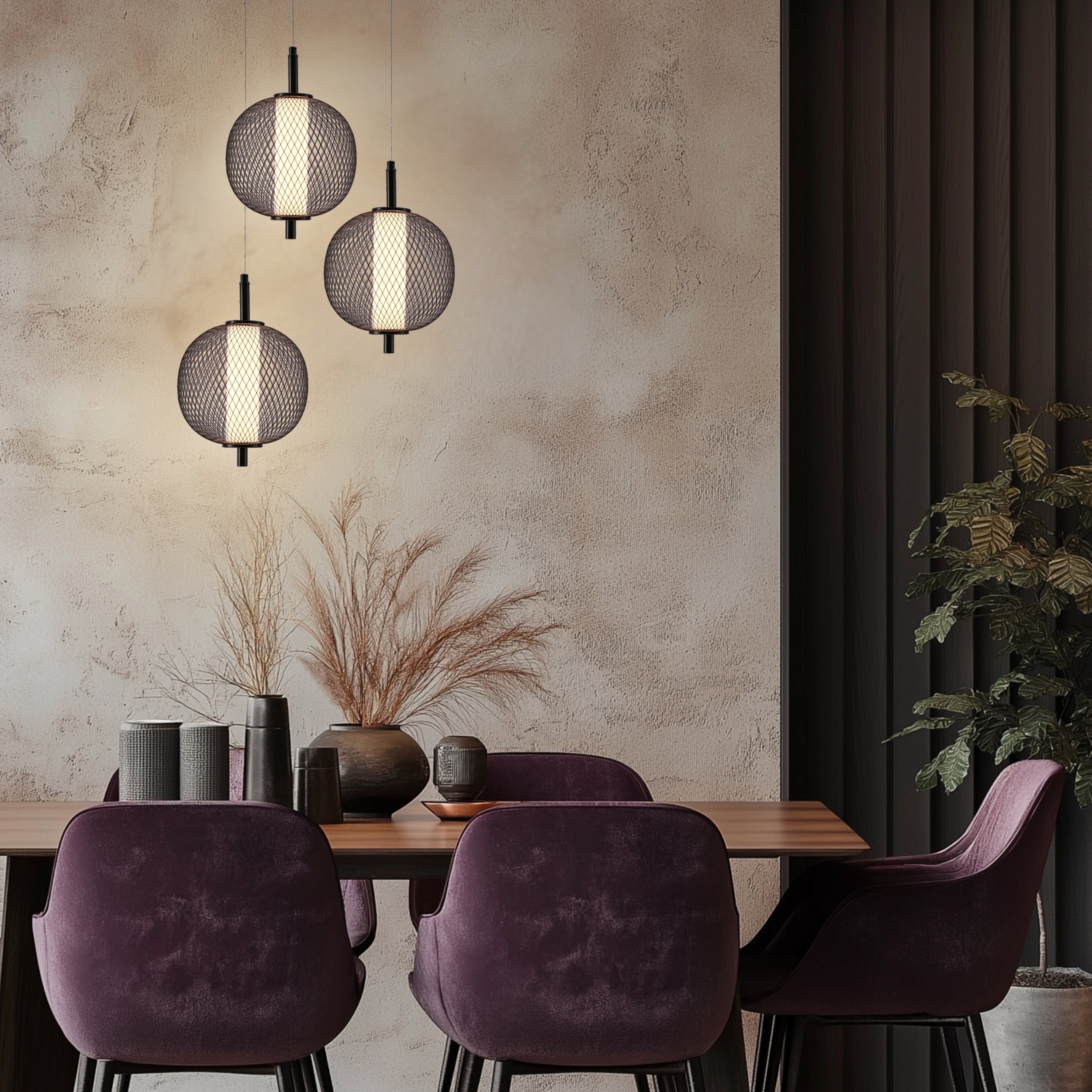 Lampa Wisząca LED Puma 20 cm czarna