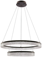 Żyrandol LED z kryształkami Frozi x2 czarny