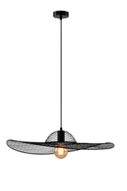 Lampa sufitowa Deco czarna E27 40W z czarnym abażurem