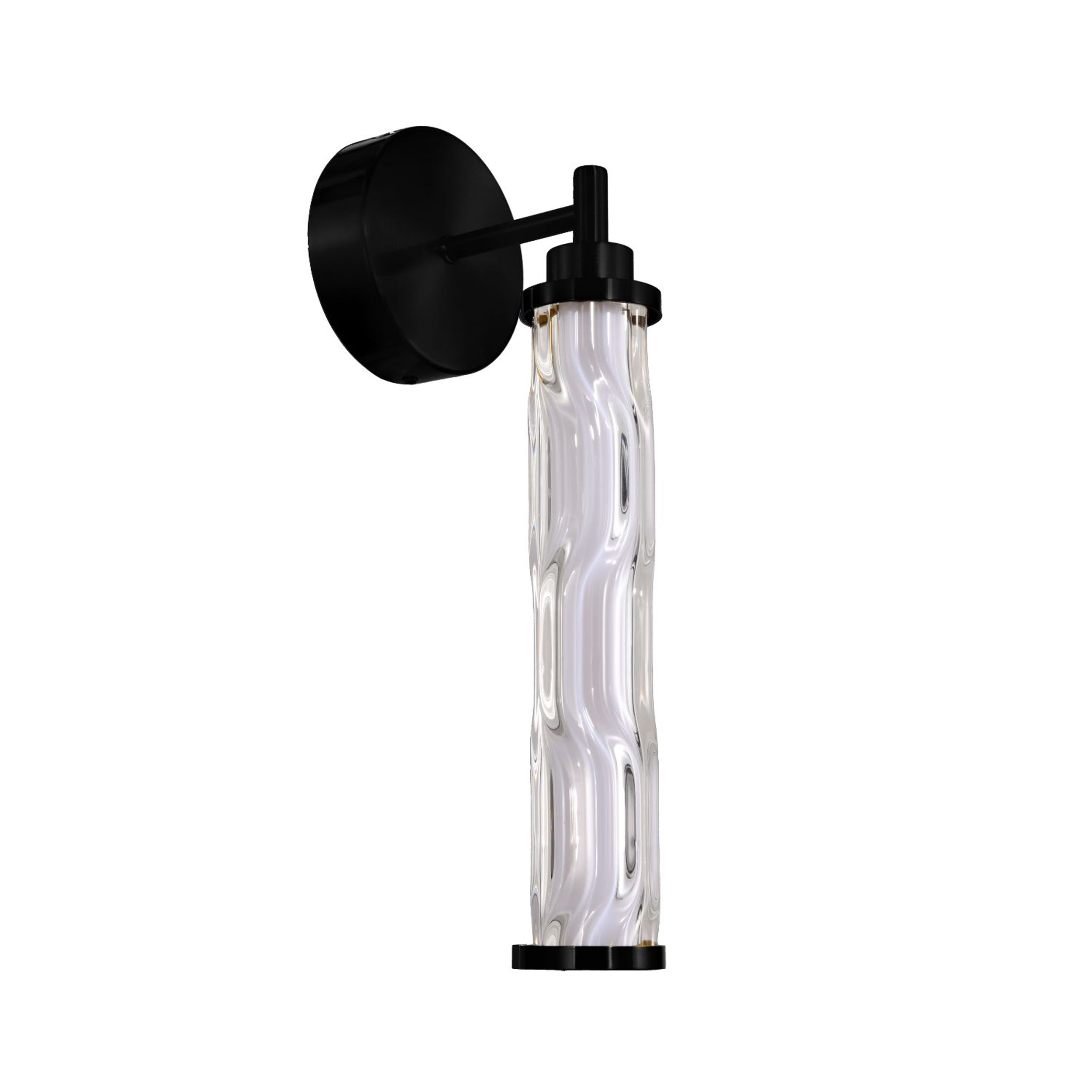 Kinkiet LED Corte czarny matowy 3000K 10W z bezbarwnym kloszem