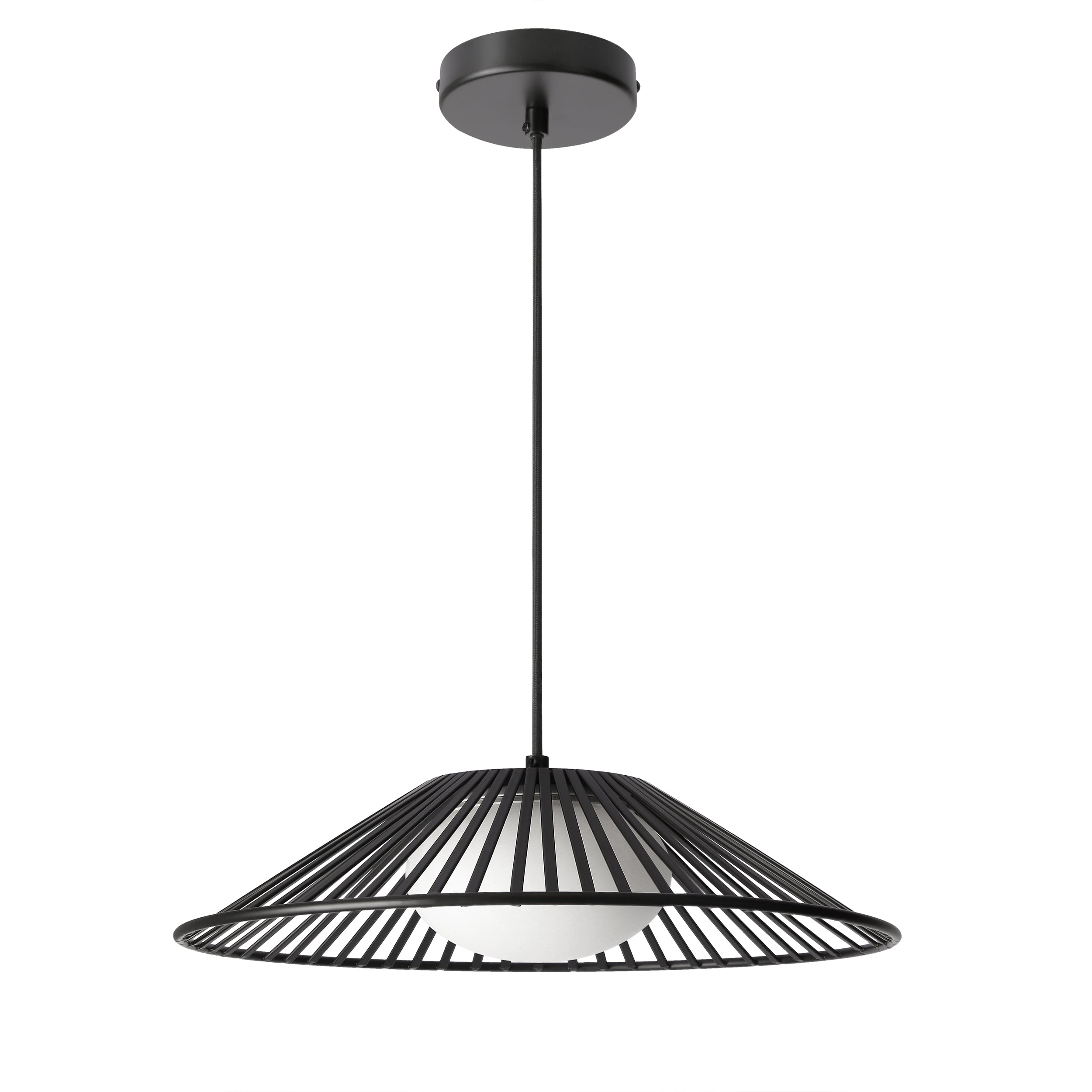 Lampa wisząca Sonte 50 czarna GX53 10W z białym kloszem