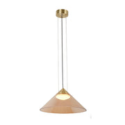 Lampa wisząca Presto 42 złota GX53 10W z bursztynowo-białym kloszem