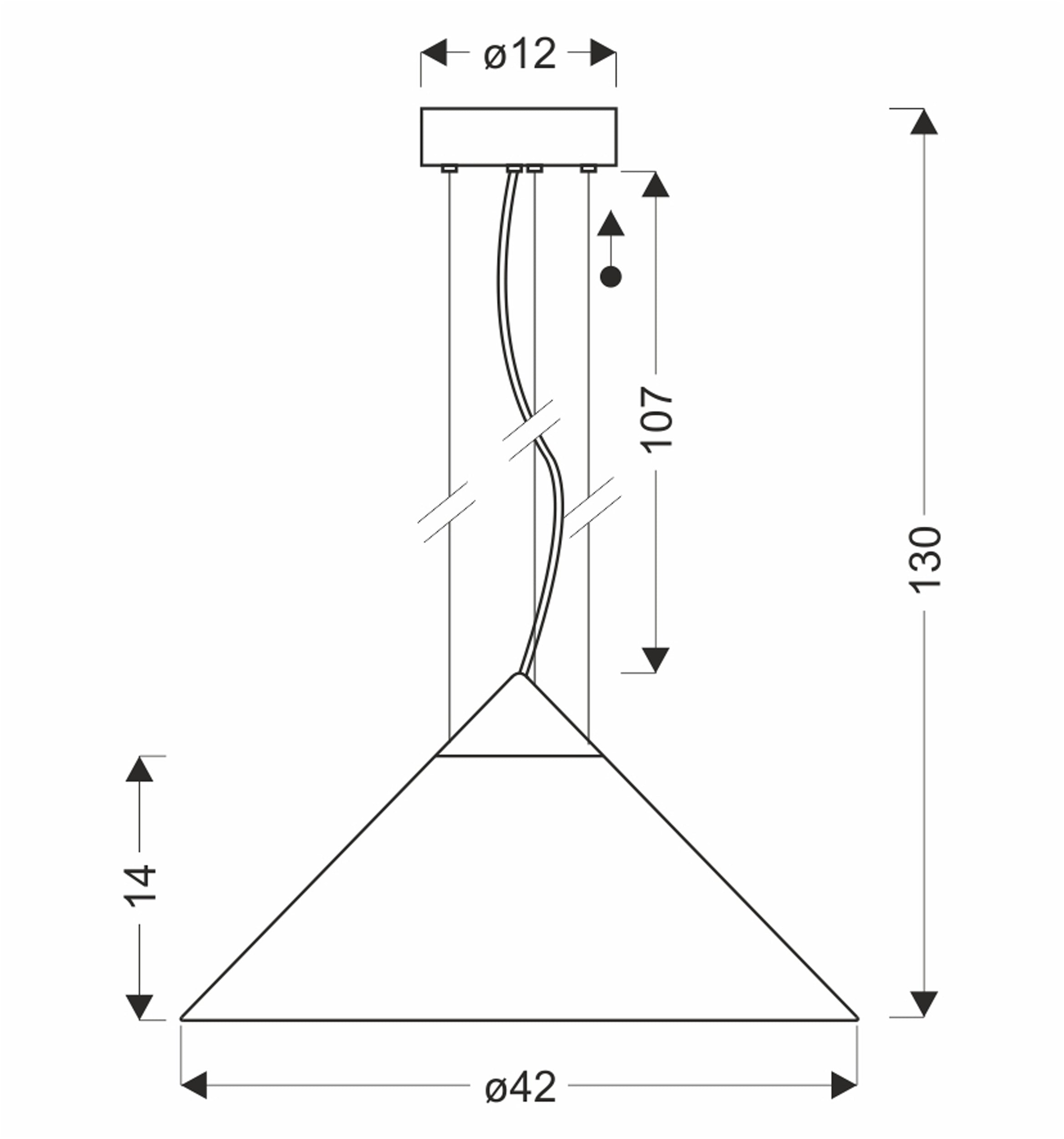 Lampa wisząca Presto 42 złota GX53 10W z bursztynowo-białym kloszem