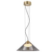 Lampa wisząca Presto 34 złota GX53 10W z dymiono-białym kloszem