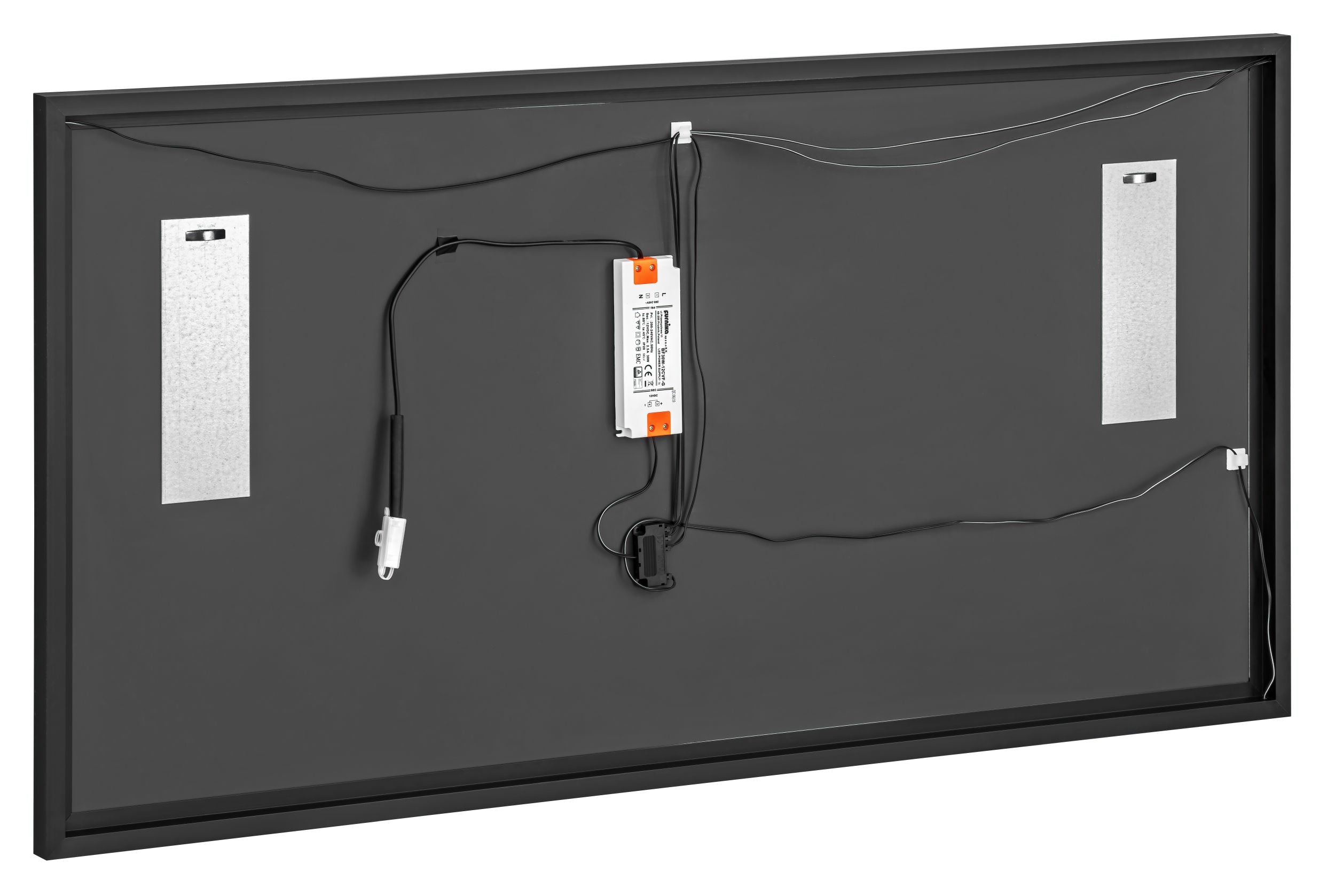 Lustro z podświetleniem LED Alice 123x68 cm w grafitowej ramie