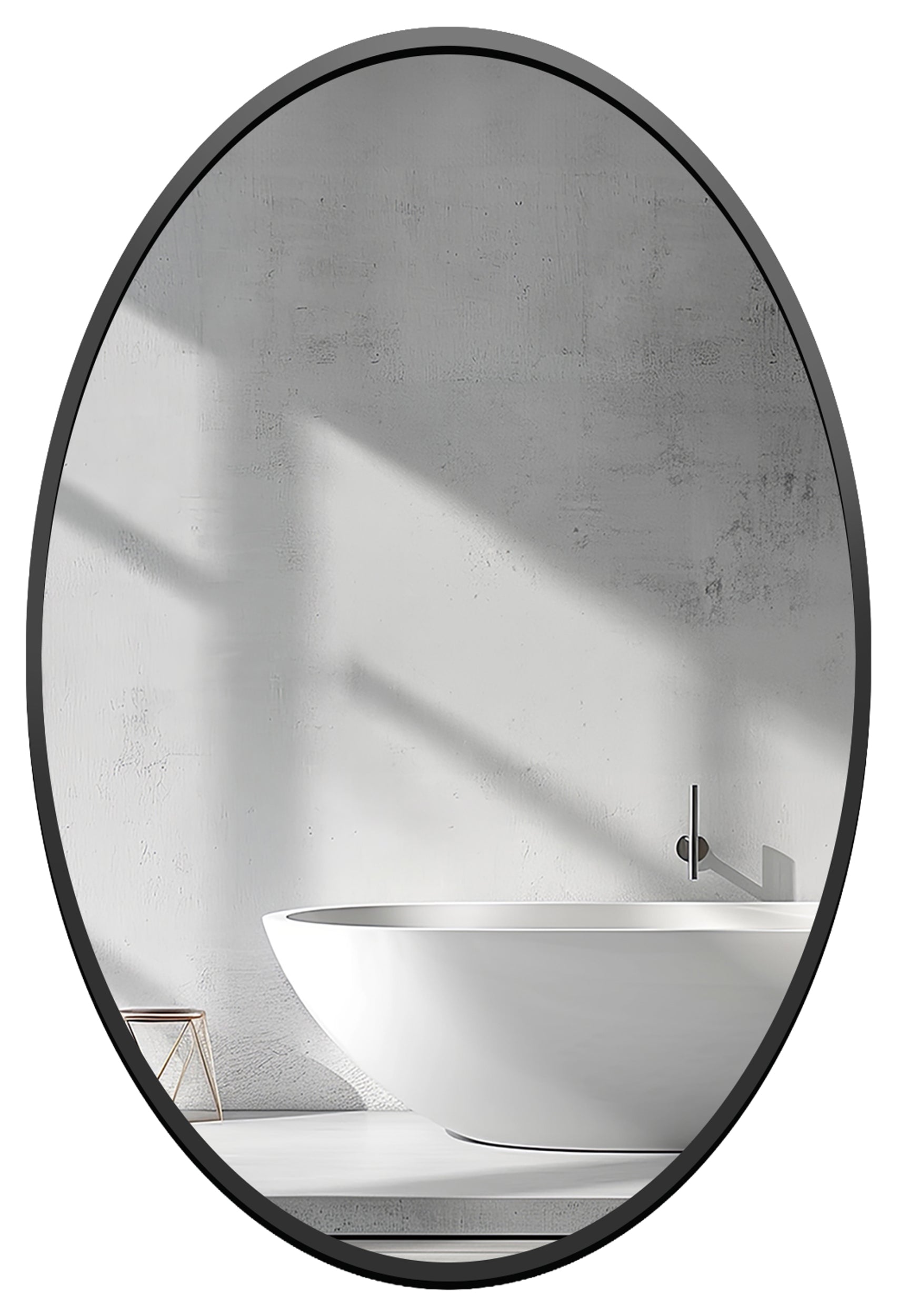 Lustro ścienne Eliza 40x80 cm w czarnej ramie slim