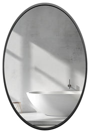 Lustro ścienne Eliza 40x80 cm w czarnej ramie slim