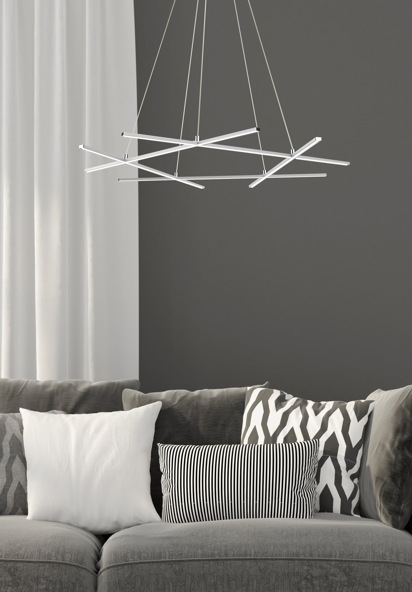 Lampa Wisząca LED Andros srebrna