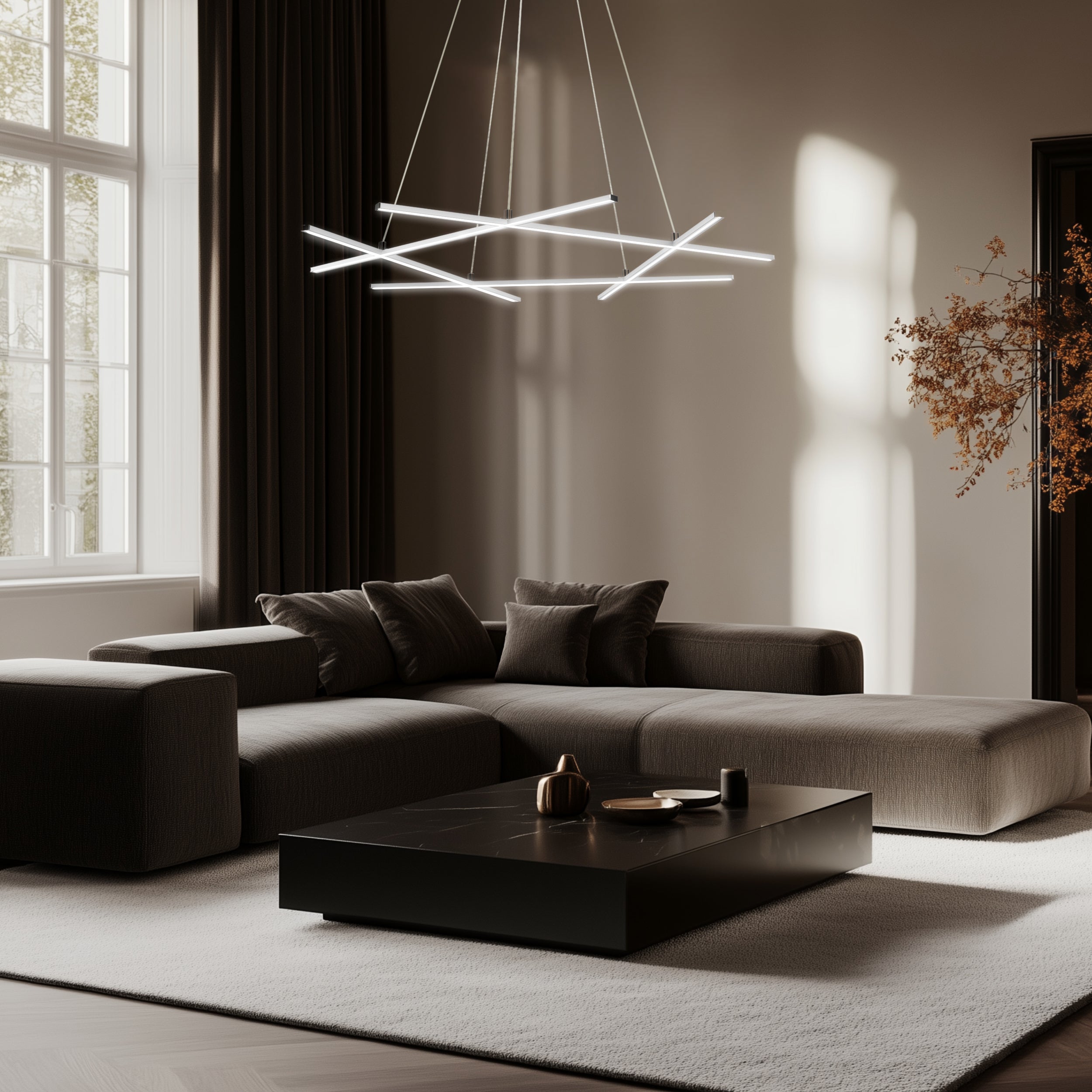 Lampa Wisząca LED Andros srebrna