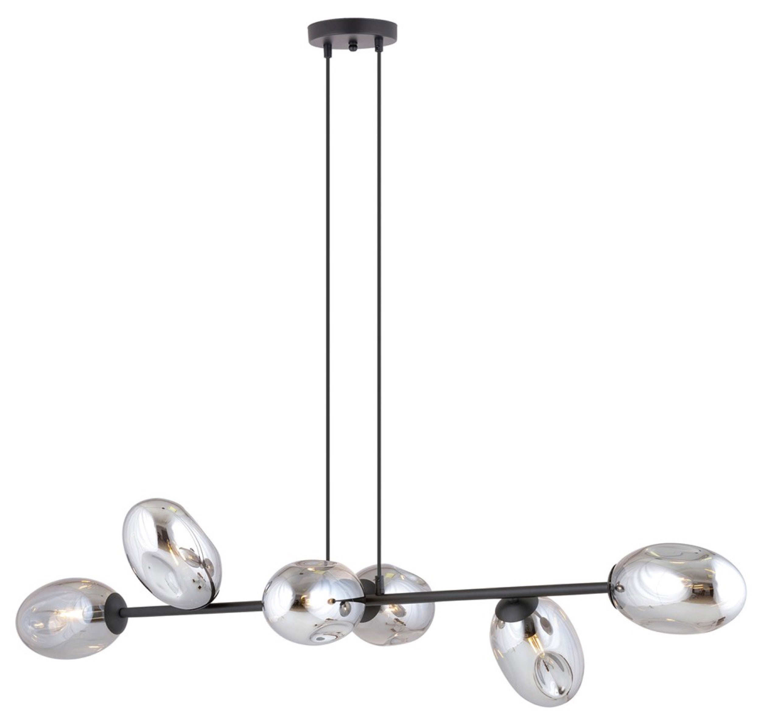 Lampa sufitowa Pandora x6 czarno-szara