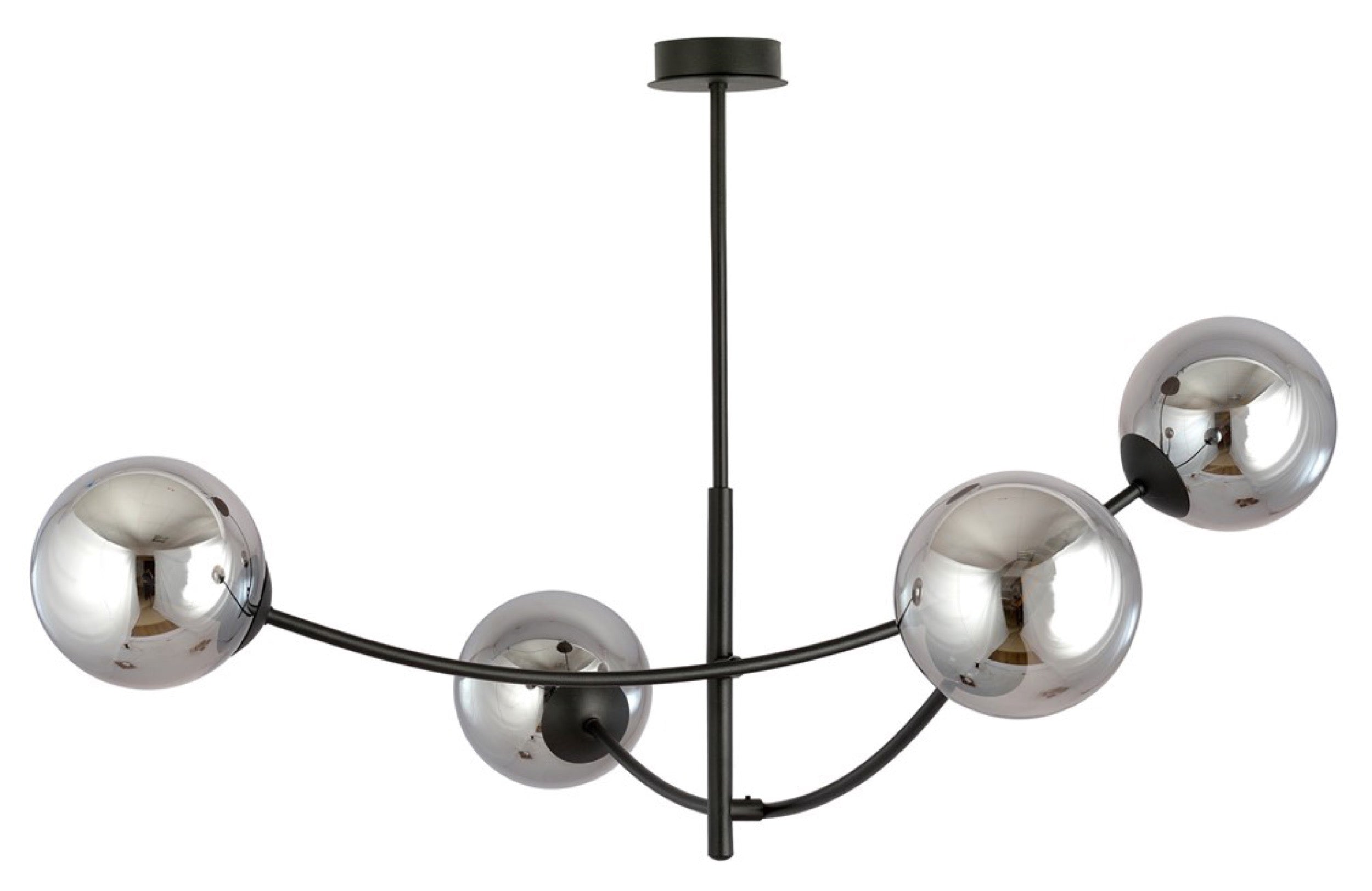 Lampa sufitowa Hunter x4 czarno-szara